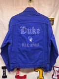 Vintage Duke University Blue Devils Student Union Blue Denim Trucker Jacket: Large