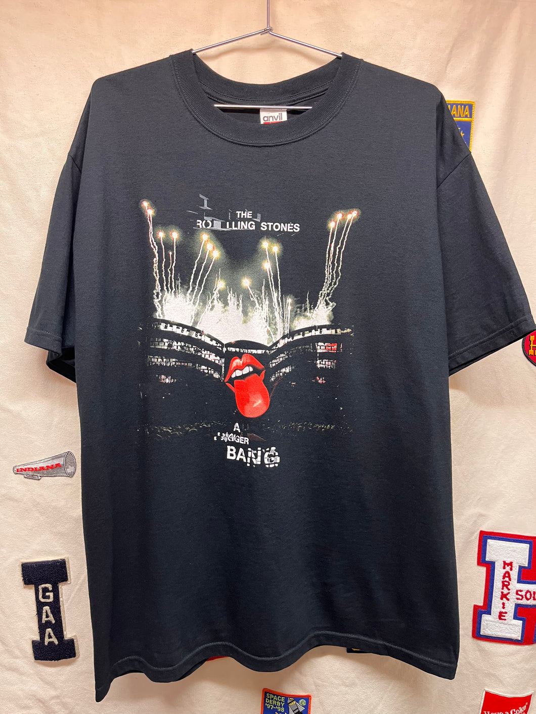 Vintage The Rolling Stones A Bigger Bang 2006 Concert Tour Black T-Shirt: XL
