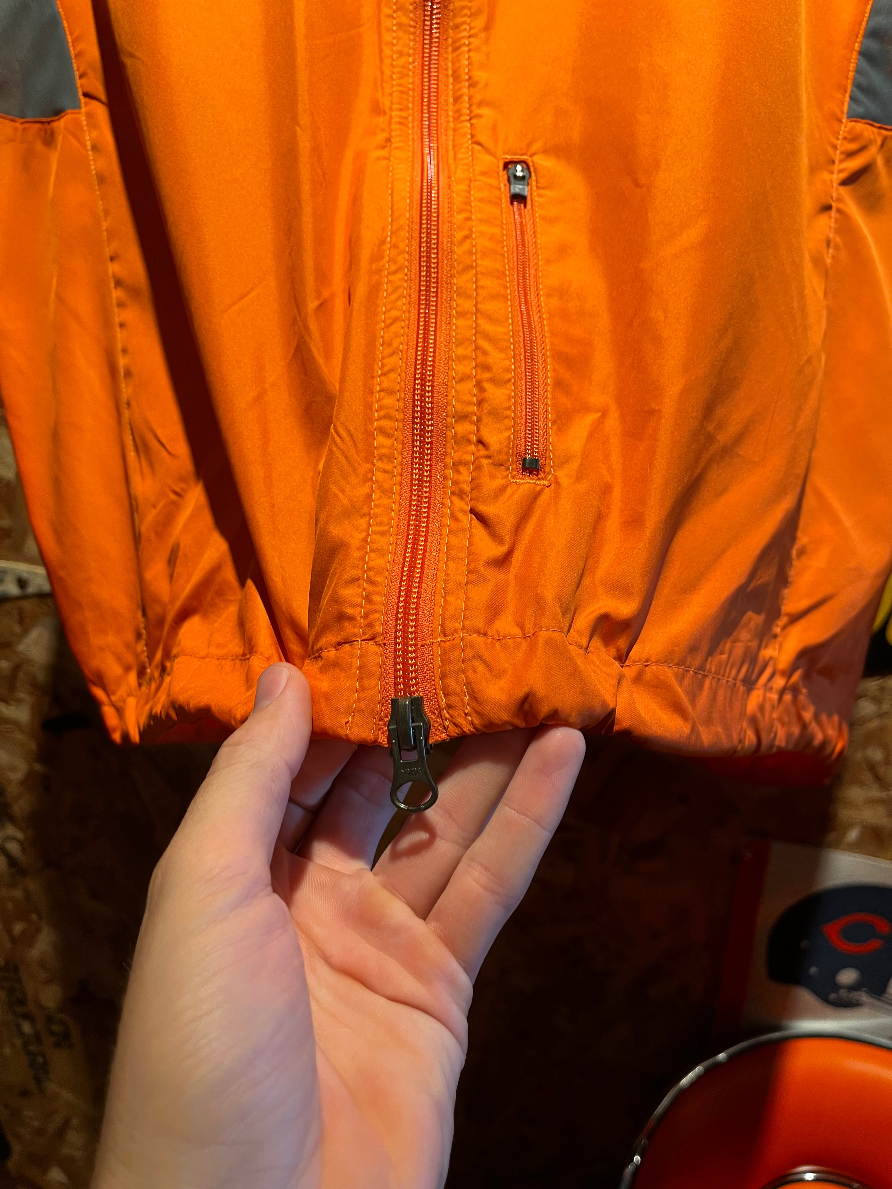 Vintage Nike Running 3M Orange Grey Vest Windbreaker Y2K NWT: XL