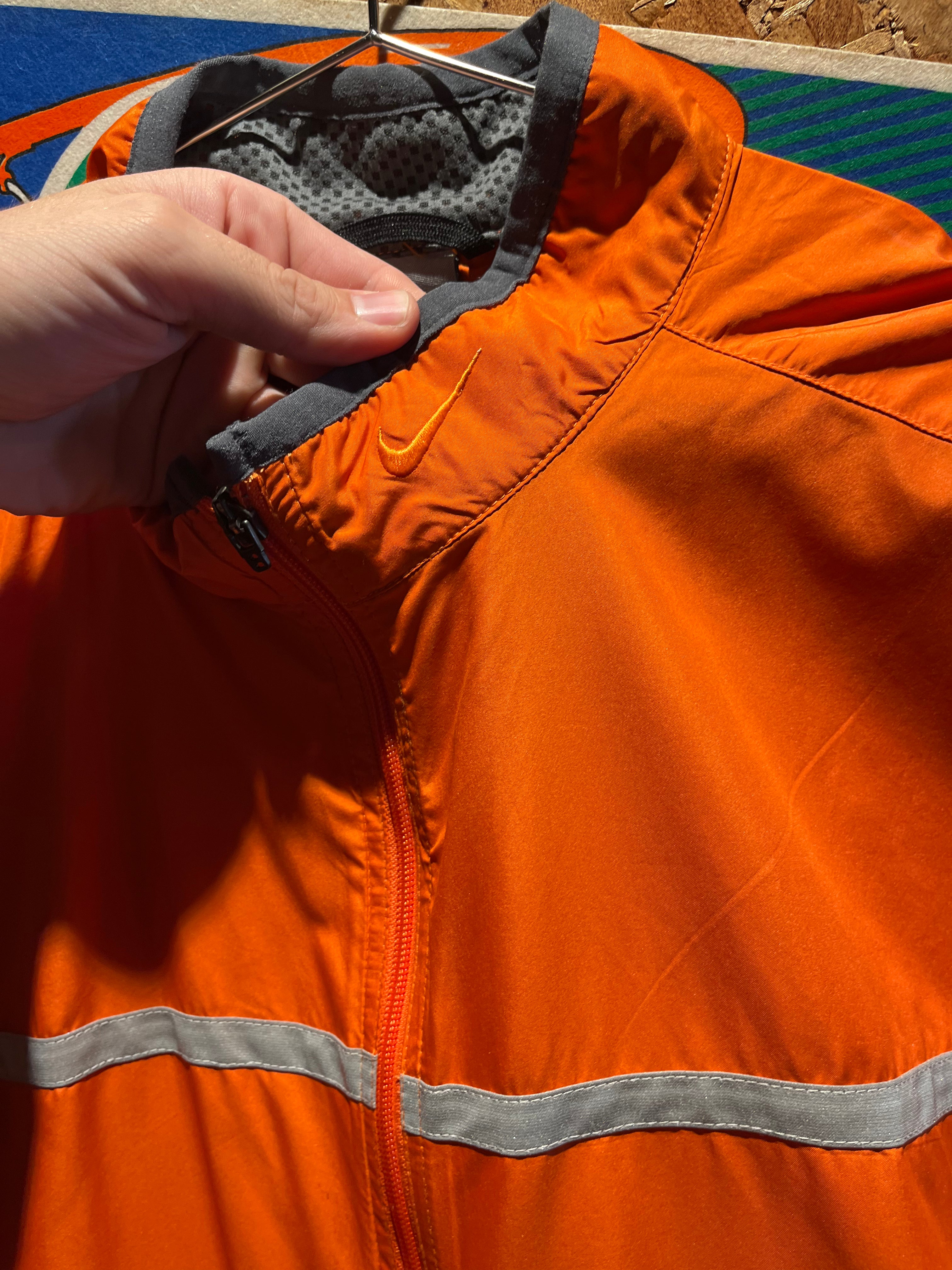 Vintage Nike Running 3M Orange Grey Vest Windbreaker Y2K NWT: XL
