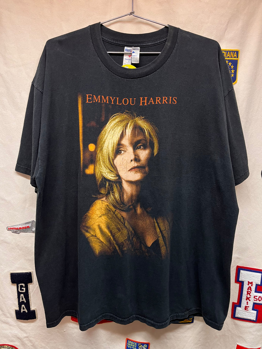 Vtg Emmy Lou Harris Red Dirt Girl 2001 World Tour Country Music Black T-Shirt: XL