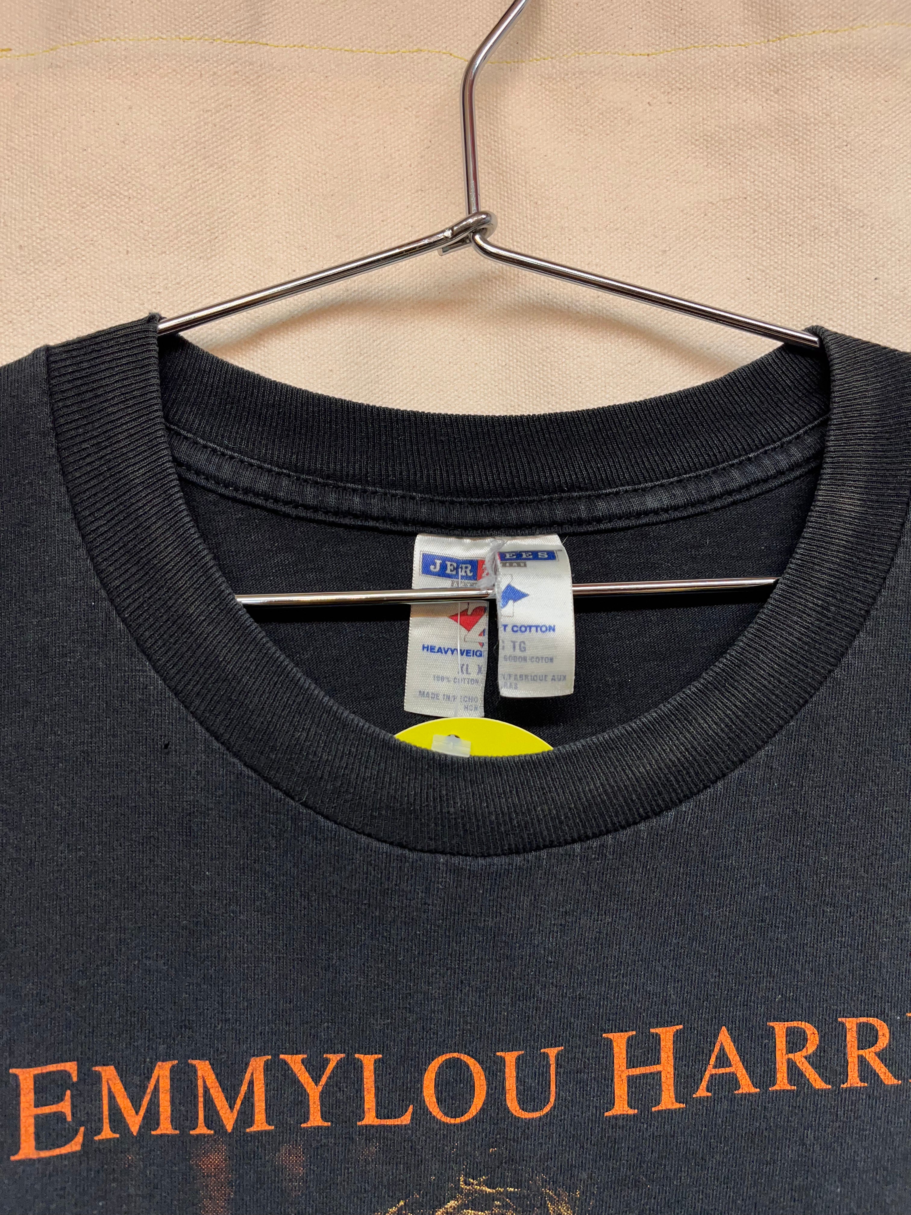 Vtg Emmy Lou Harris Red Dirt Girl 2001 World Tour Country Music Black T-Shirt: XL