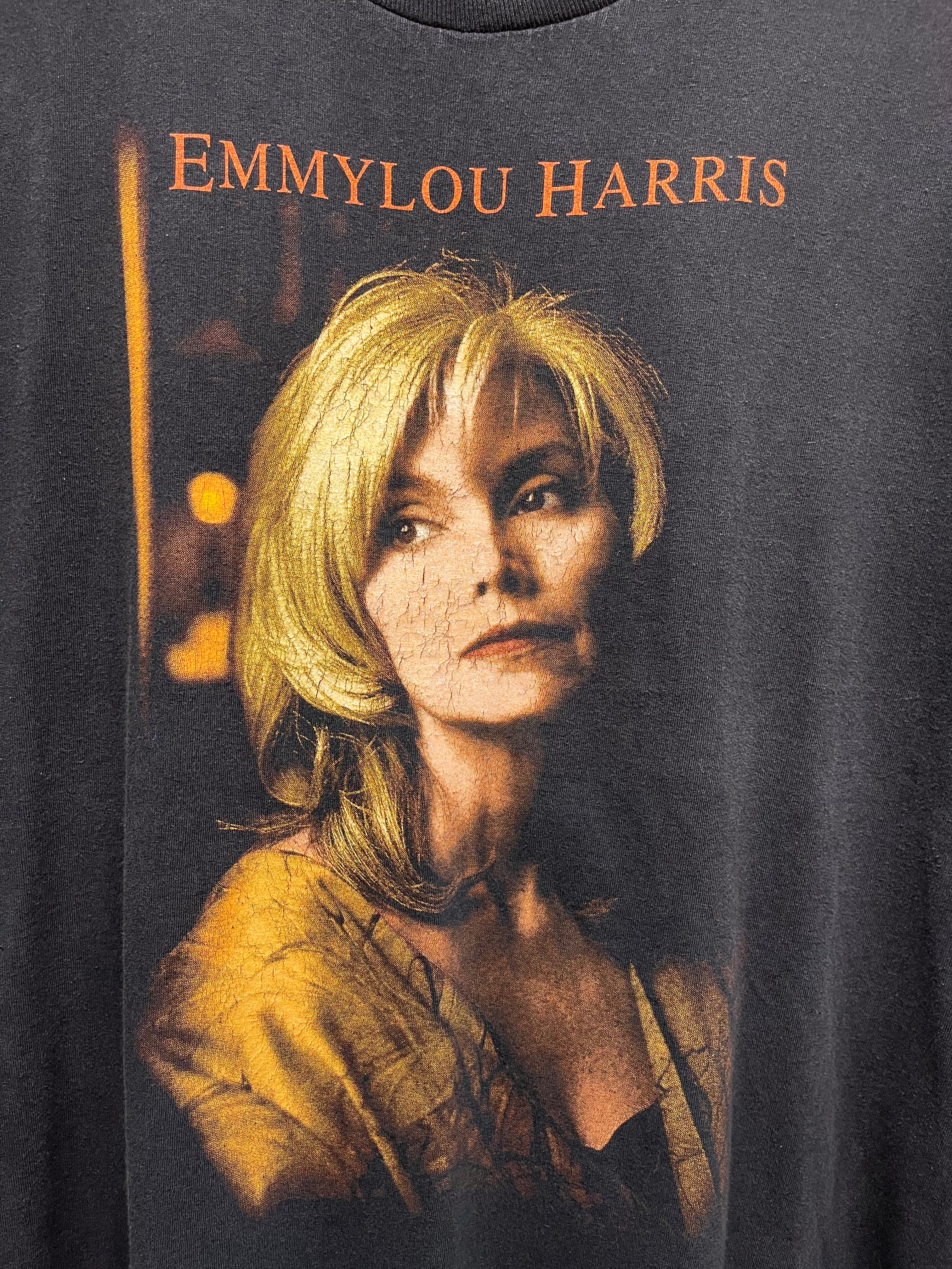 Vtg Emmy Lou Harris Red Dirt Girl 2001 World Tour Country Music Black T-Shirt: XL