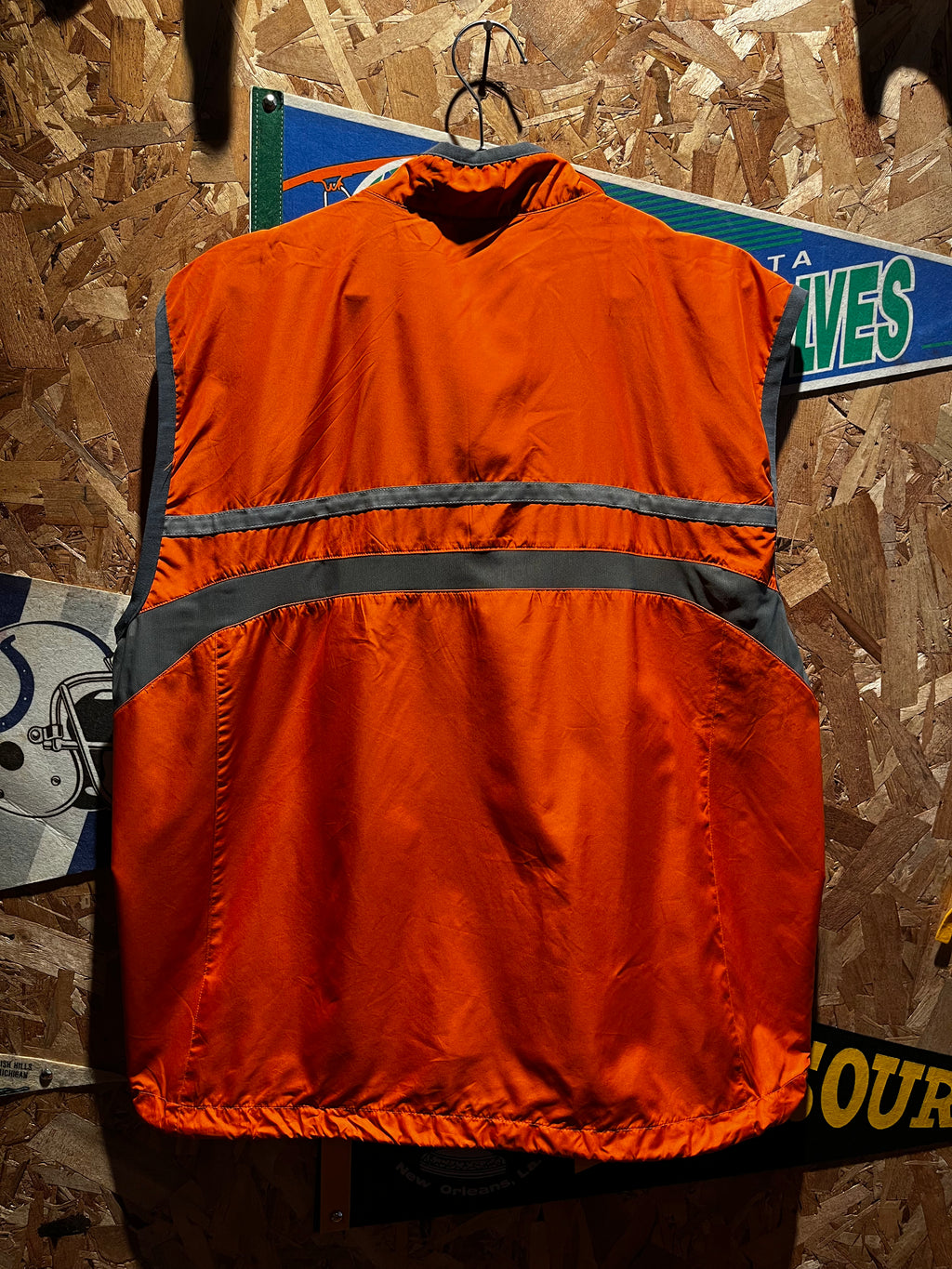 Vintage Nike Running 3M Orange Grey Vest Windbreaker Y2K NWT: XL