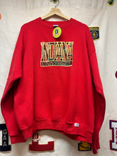 Load image into Gallery viewer, Vintage Indiana University Red Paisley Letters Cotton Crewneck: XL
