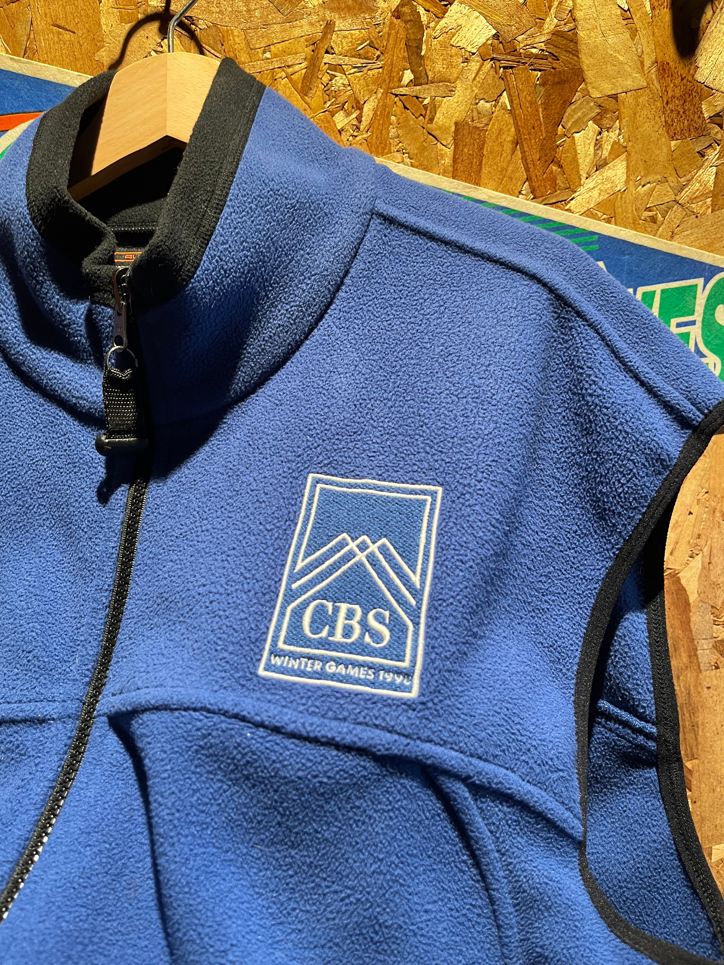 Vintage Nike ACG CBS Olympics Winter Games 1998 Blue Green Fleece Vest: Large