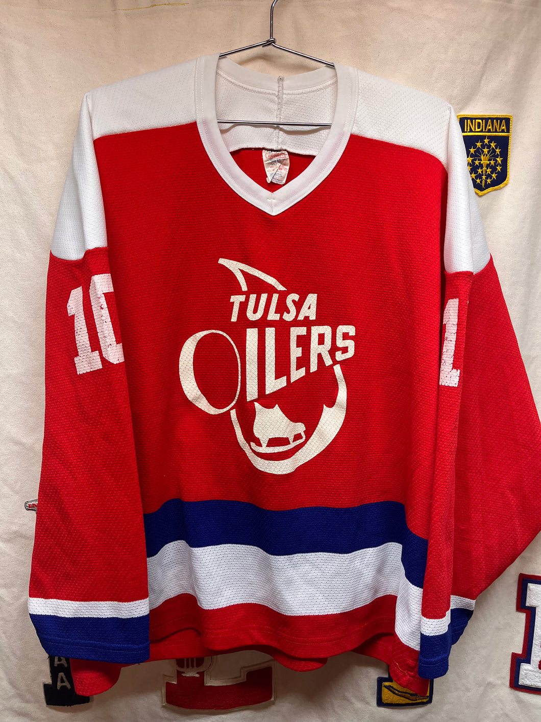 Vintage Tulsa Oilers 70's CHL CCM Practice Hockey Jersey: XL