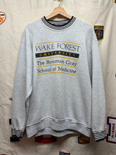 Load image into Gallery viewer, Vintage Wake Forest University The Bowman Gray School Of Medicine Ringer Sweatshirt: Large
