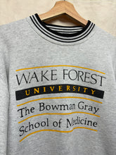 Load image into Gallery viewer, Vintage Wake Forest University The Bowman Gray School Of Medicine Ringer Sweatshirt: Large
