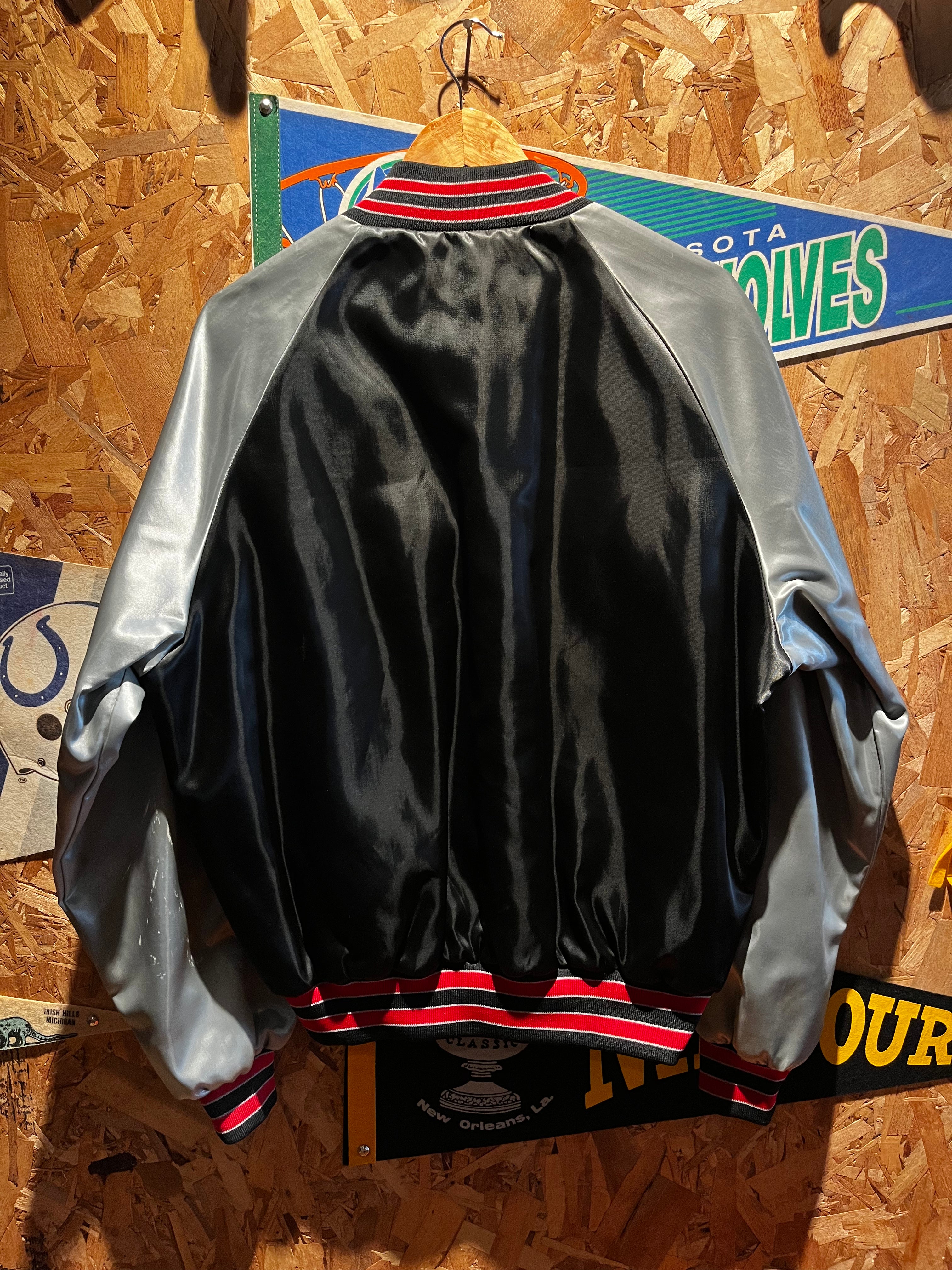 Vintage Houston Gamblers Football USFL Swingster 80's Satin Bomber Jacket: Large