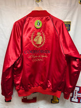 Load image into Gallery viewer, Vintage Courvoisier Le Cognac De Napoleon Alcohol Satin Reversible Black Red Zip Jacket: XL
