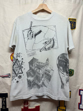 Load image into Gallery viewer, Vintage MC Escher All Over Print White Art T-Shirt 1988: Medium
