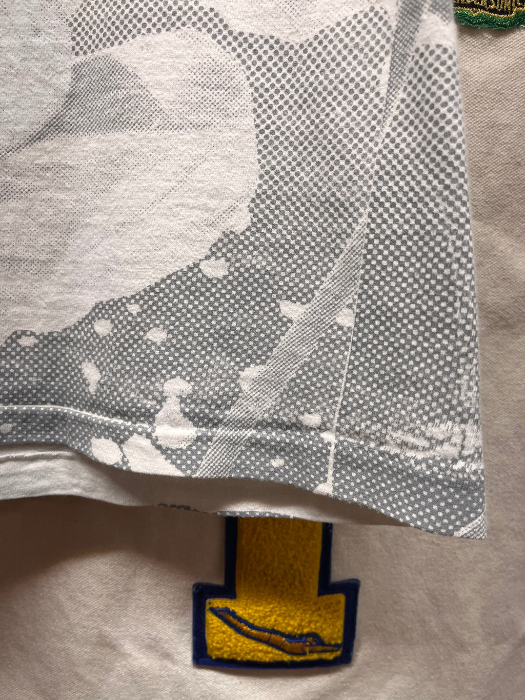 Vintage Vail Ski Resort All Over Print 90's Skier Oneita White T-Shirt: Large