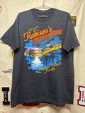 Vintage Striped Harley Davidson 1993 Daytona Beach Robison Florida Tennessee River T-Shirt: Large