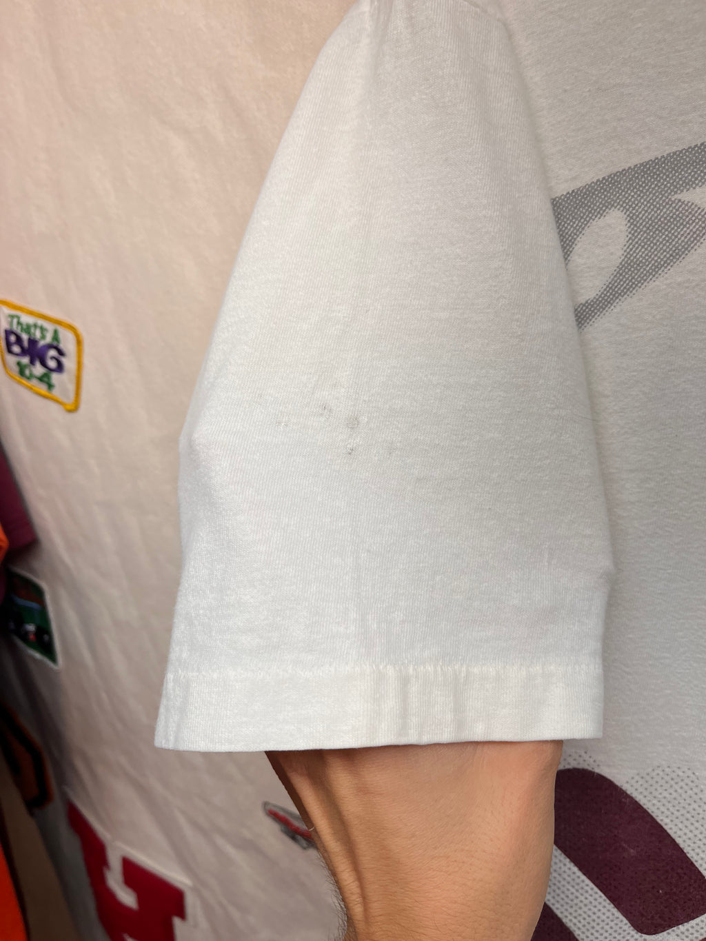 Vintage Vail Ski Resort All Over Print 90's Skier Oneita White T-Shirt: Large