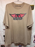 Vintage Aerosmith Nothing Can Stop This Rock 1998 Tan Concert Tour T-Shirt: XXL