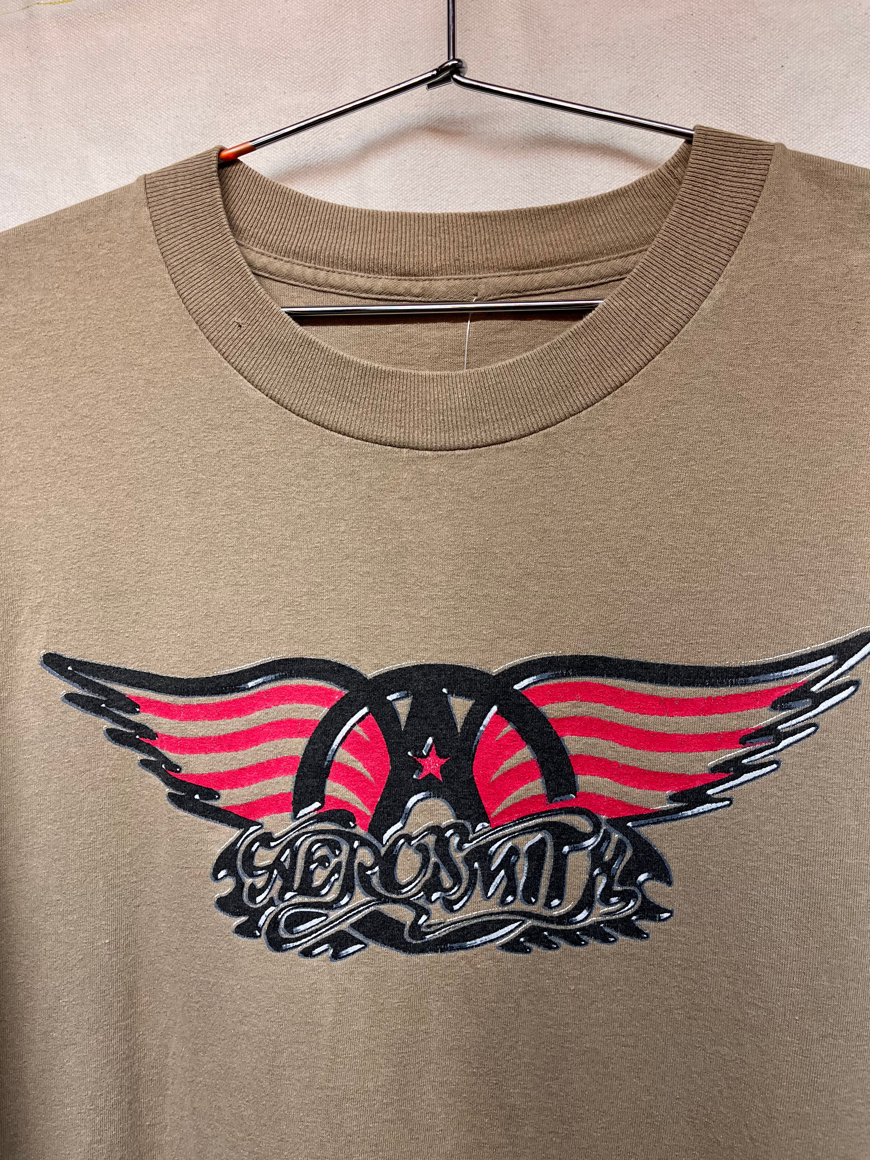Vintage Aerosmith Nothing Can Stop This Rock 1998 Tan Concert Tour T-Shirt: XXL