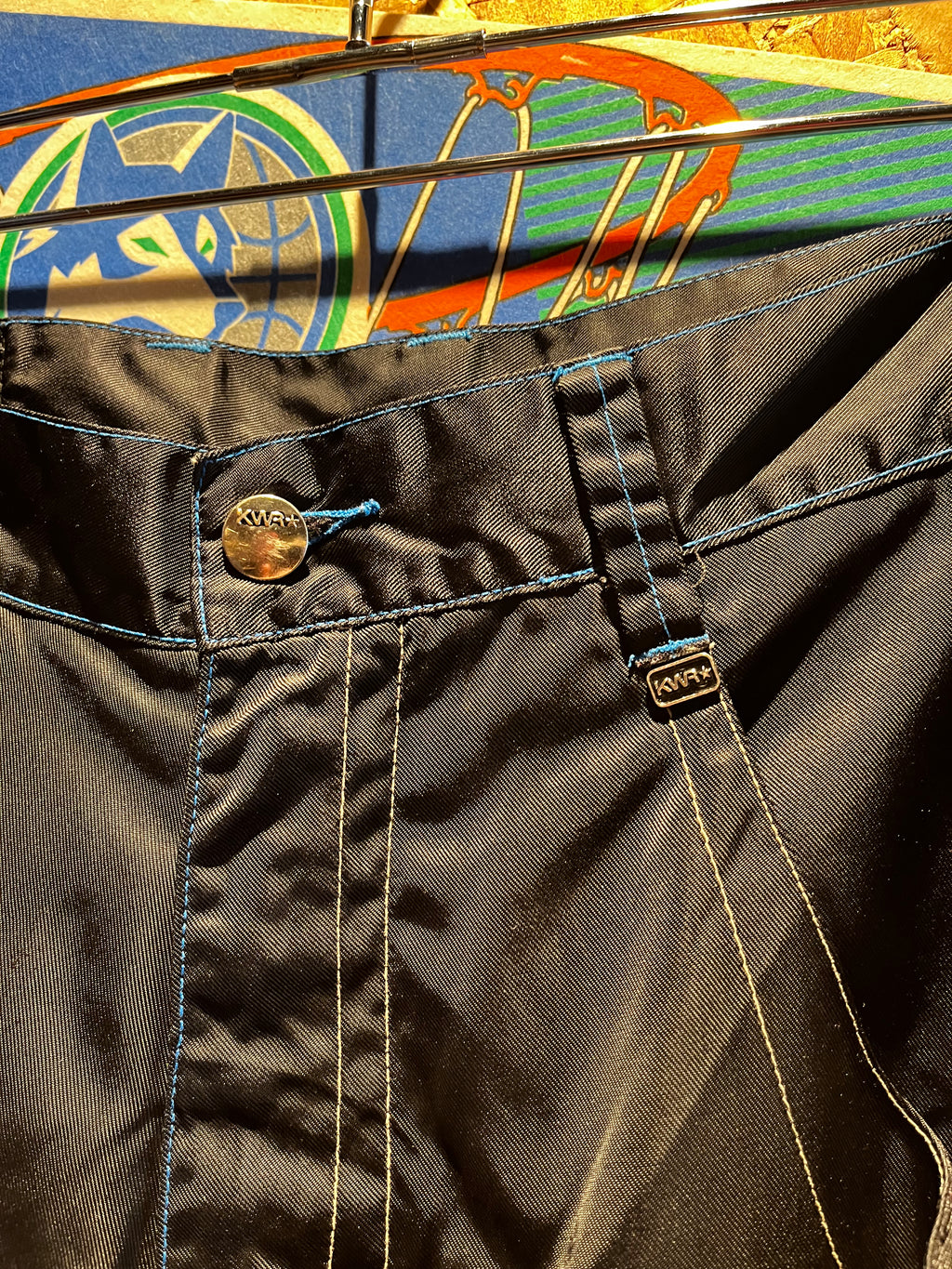 VIntage Kikwear KWR Black Blue Rave Baggy Y2K Pants: 32x31