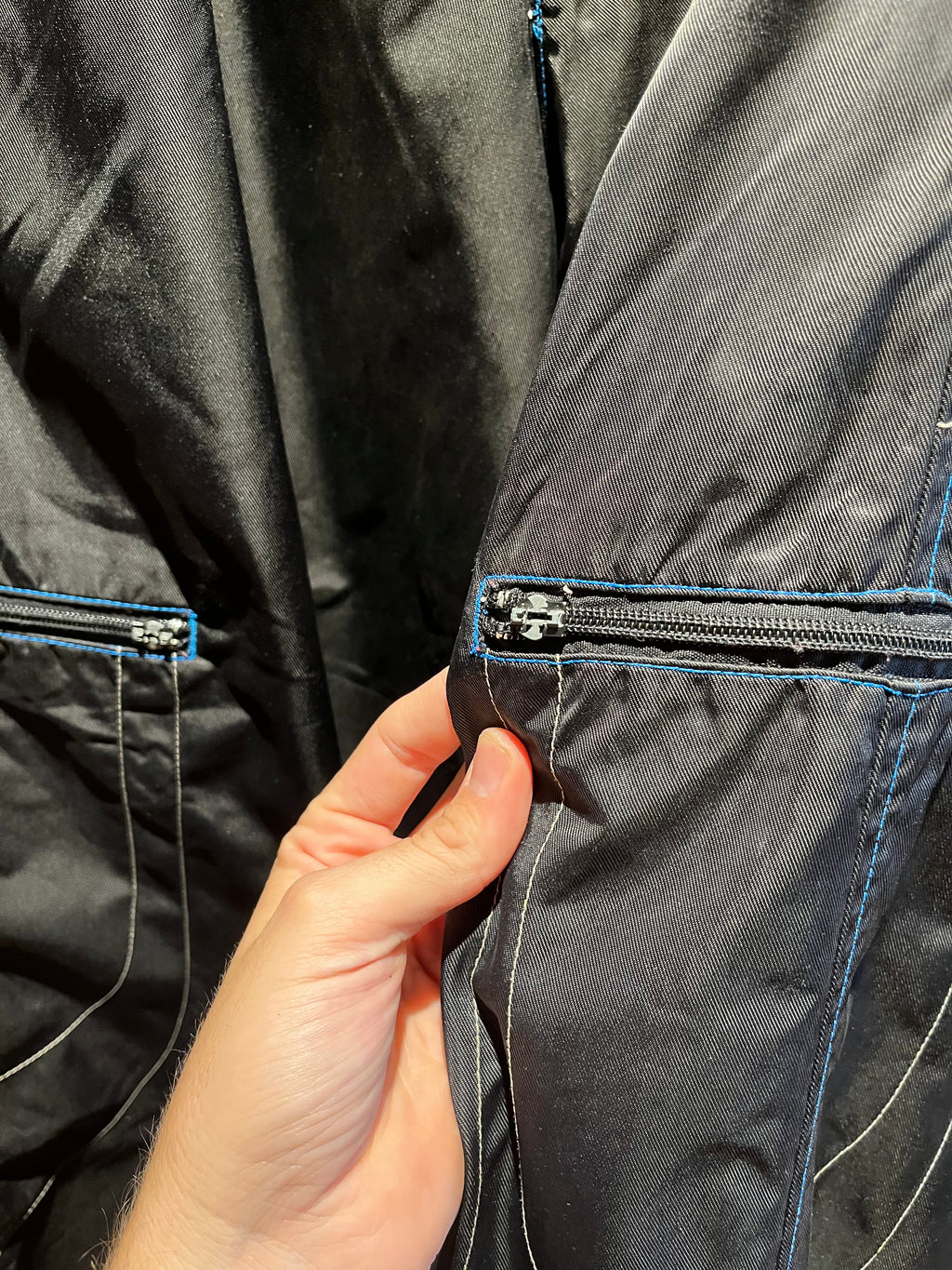 VIntage Kikwear KWR Black Blue Rave Baggy Y2K Pants: 32x31