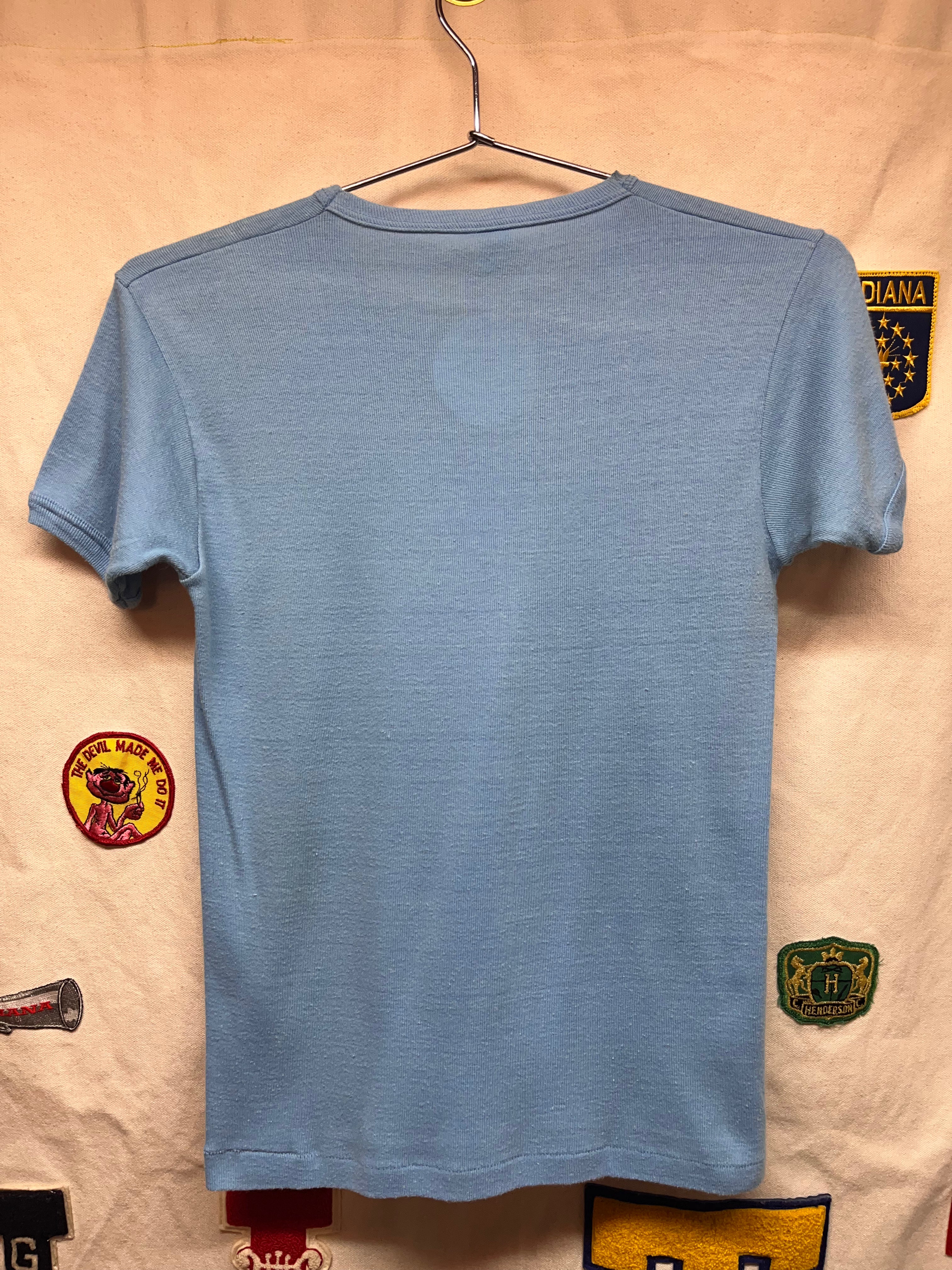 Vintage Peter Frampton 70's Blue Heat Transfer Sportique T-Shirt: Medium