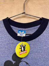 Load image into Gallery viewer, Vintage 80&#39;s Mickey Mouse Disney Character Fashions Heather Blue Ringer T-Shirt: Medium
