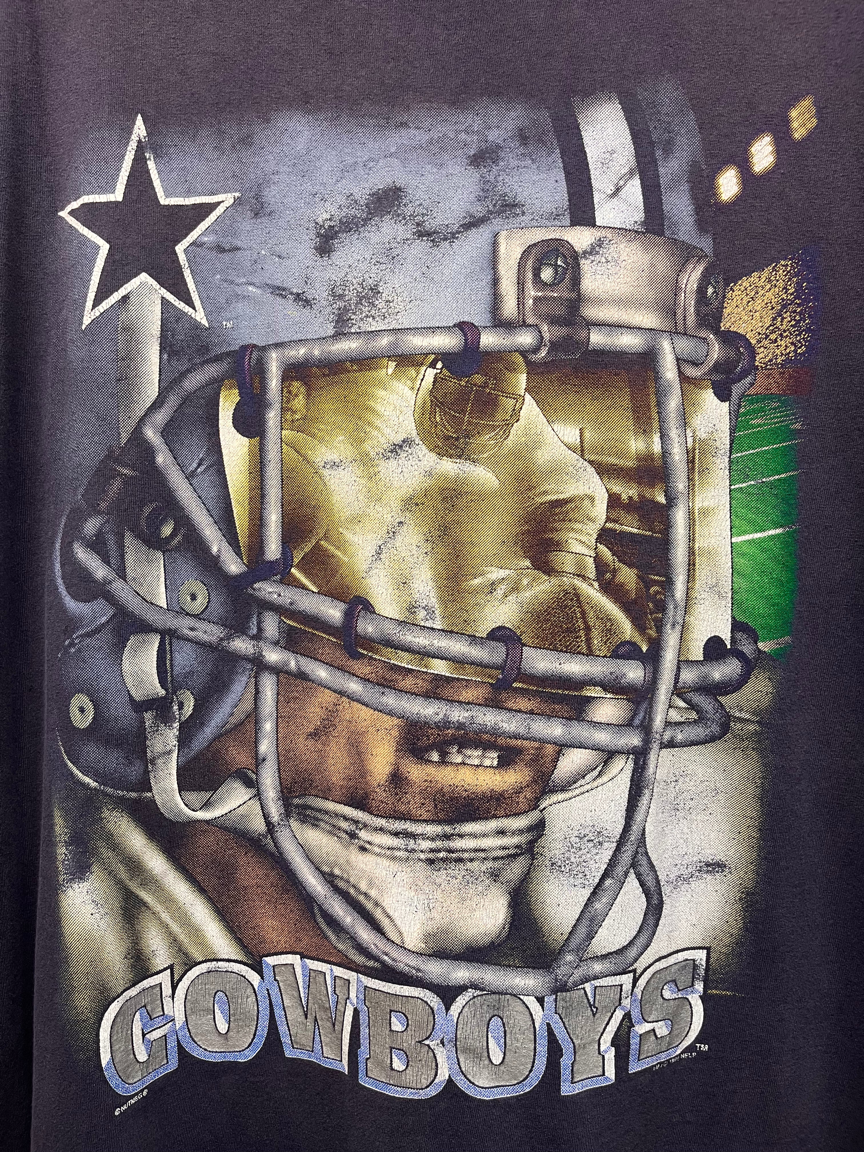 Vintage Dallas Cowboys NFL Helmet Nutmeg Lee Sport 1996 Navy T-Shirt: XXL