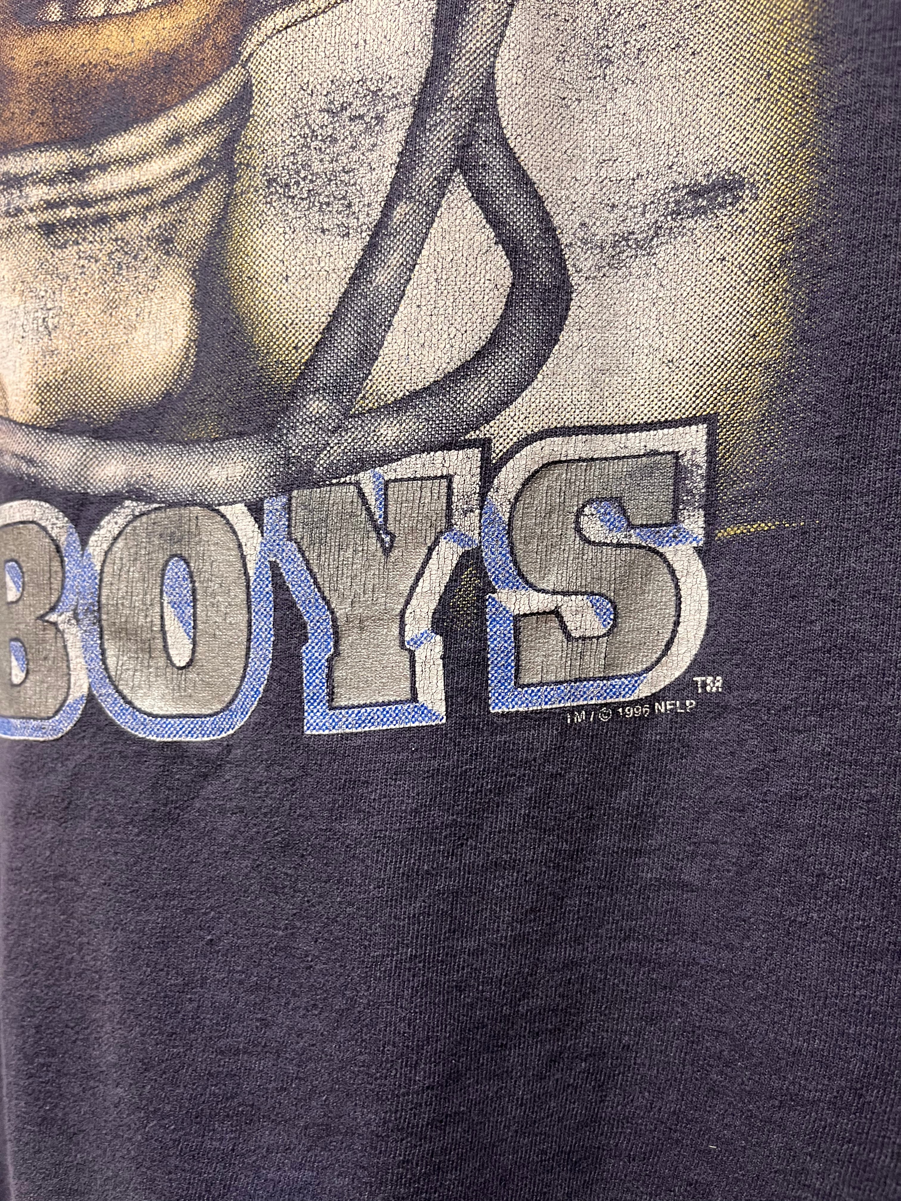 Vintage Dallas Cowboys NFL Helmet Nutmeg Lee Sport 1996 Navy T-Shirt: XXL