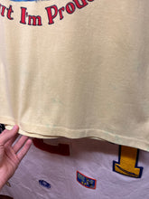 Load image into Gallery viewer, Vintage I&#39;m Po But I&#39;m Proud Po Folks Seafood Family Restaurant 70&#39;s Yellow T-Shirt: Large/Medium
