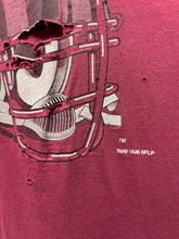 Load image into Gallery viewer, Vintage San Francisco 49ers Helmet 1996 Maroon Distressed T-Shirt: XL
