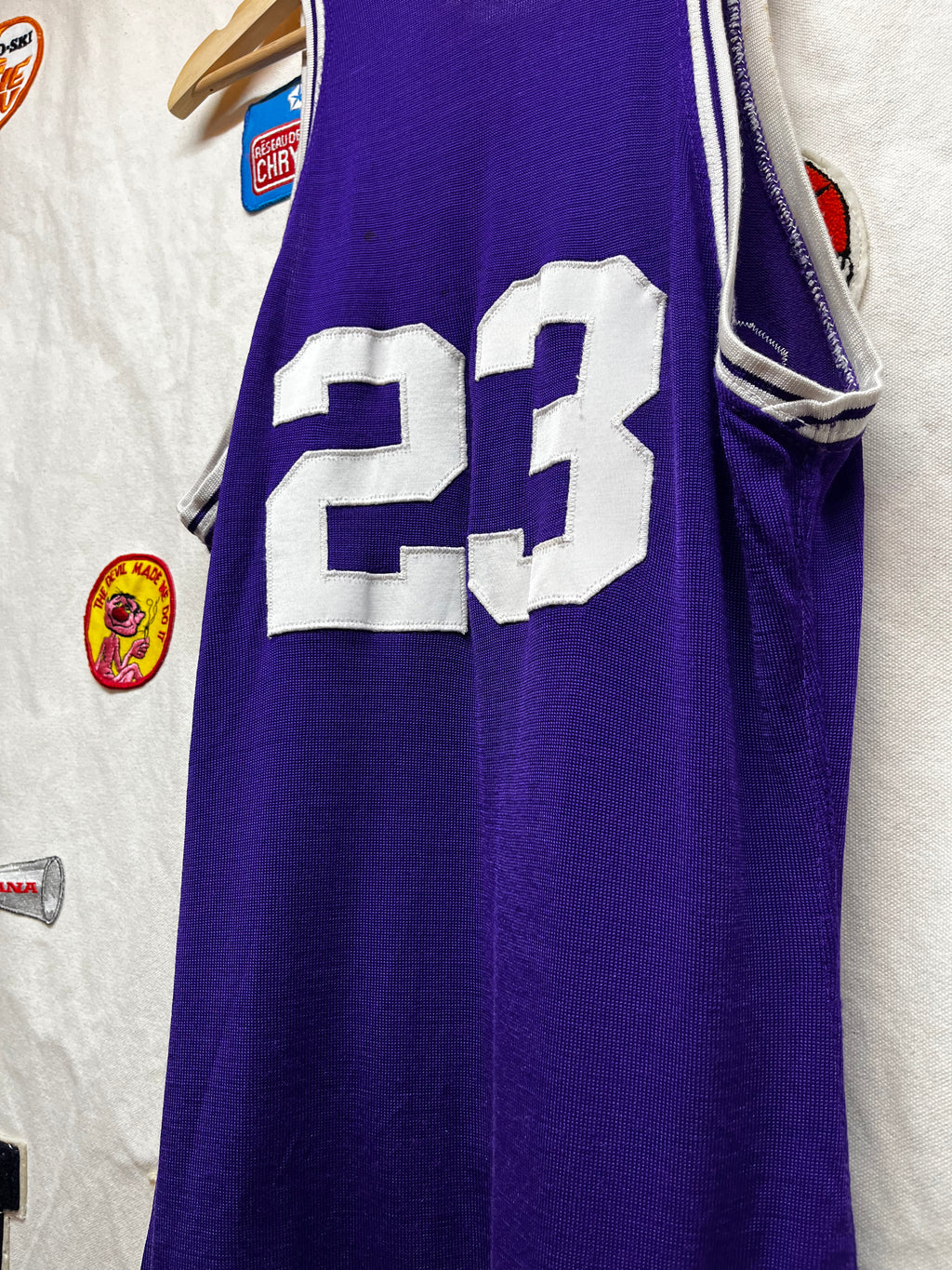 True Vintage Durene Purple Gold Star 50s 60s Beards Basketball Jersey: Small 38