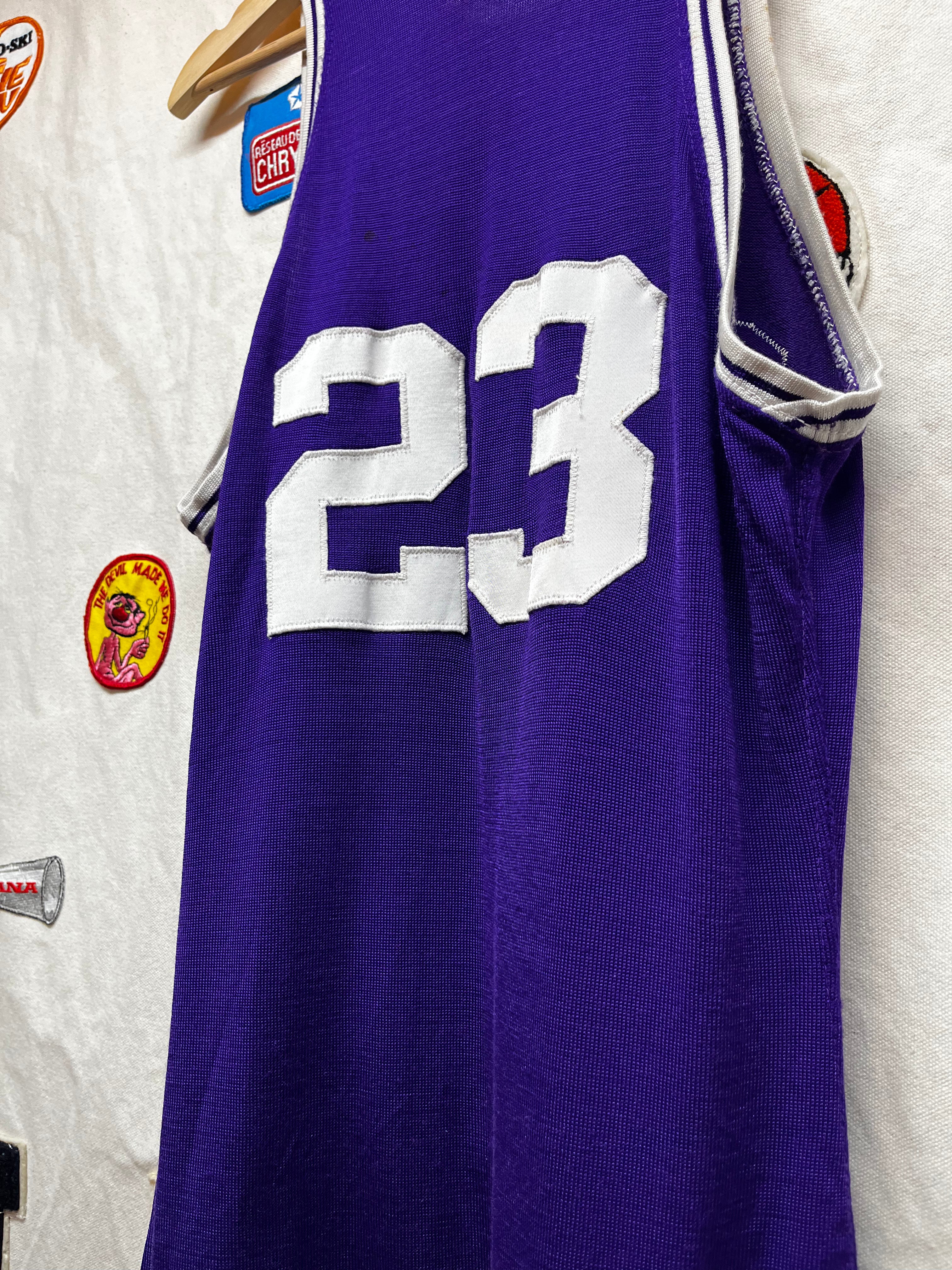 True Vintage Durene Purple Gold Star 50s 60s Beards Basketball Jersey: Small 38