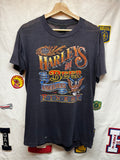Vintage Harley Davidson Old Harleys and Cold Beer Americas Finest 3D Emblem 1985 T-Shirt: Large