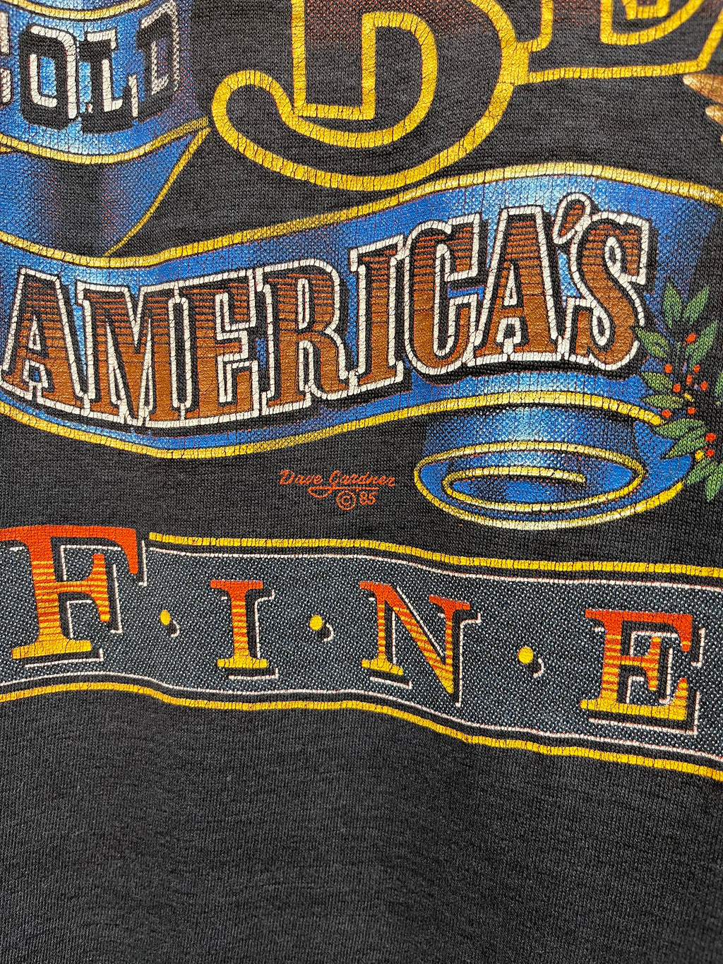 Vintage Harley Davidson Old Harleys and Cold Beer Americas Finest 3D Emblem 1985 T-Shirt: Large