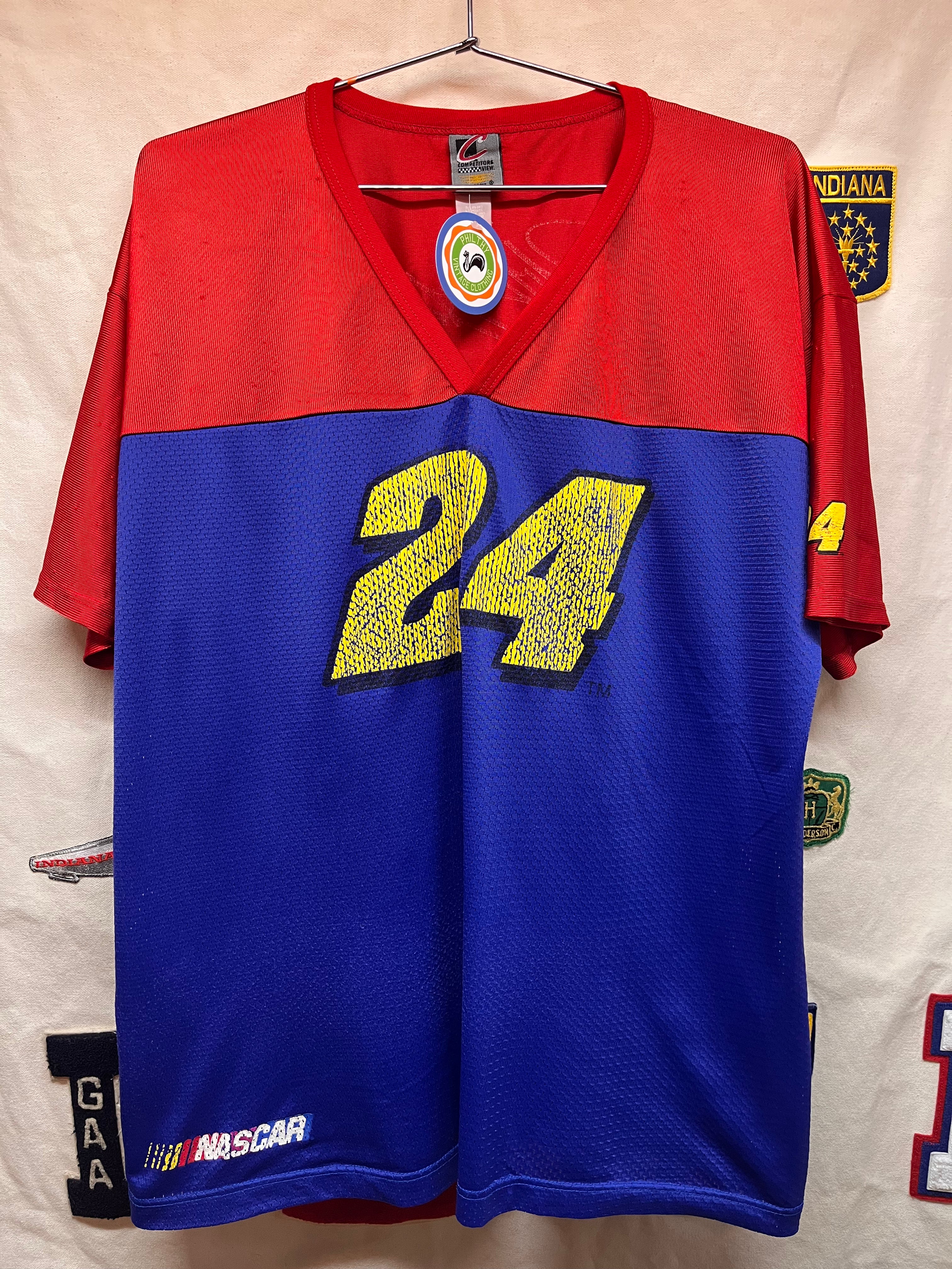 Vintage Jeff Gordon 24 NASCAR Competitors View Football Mesh Jersey: XL