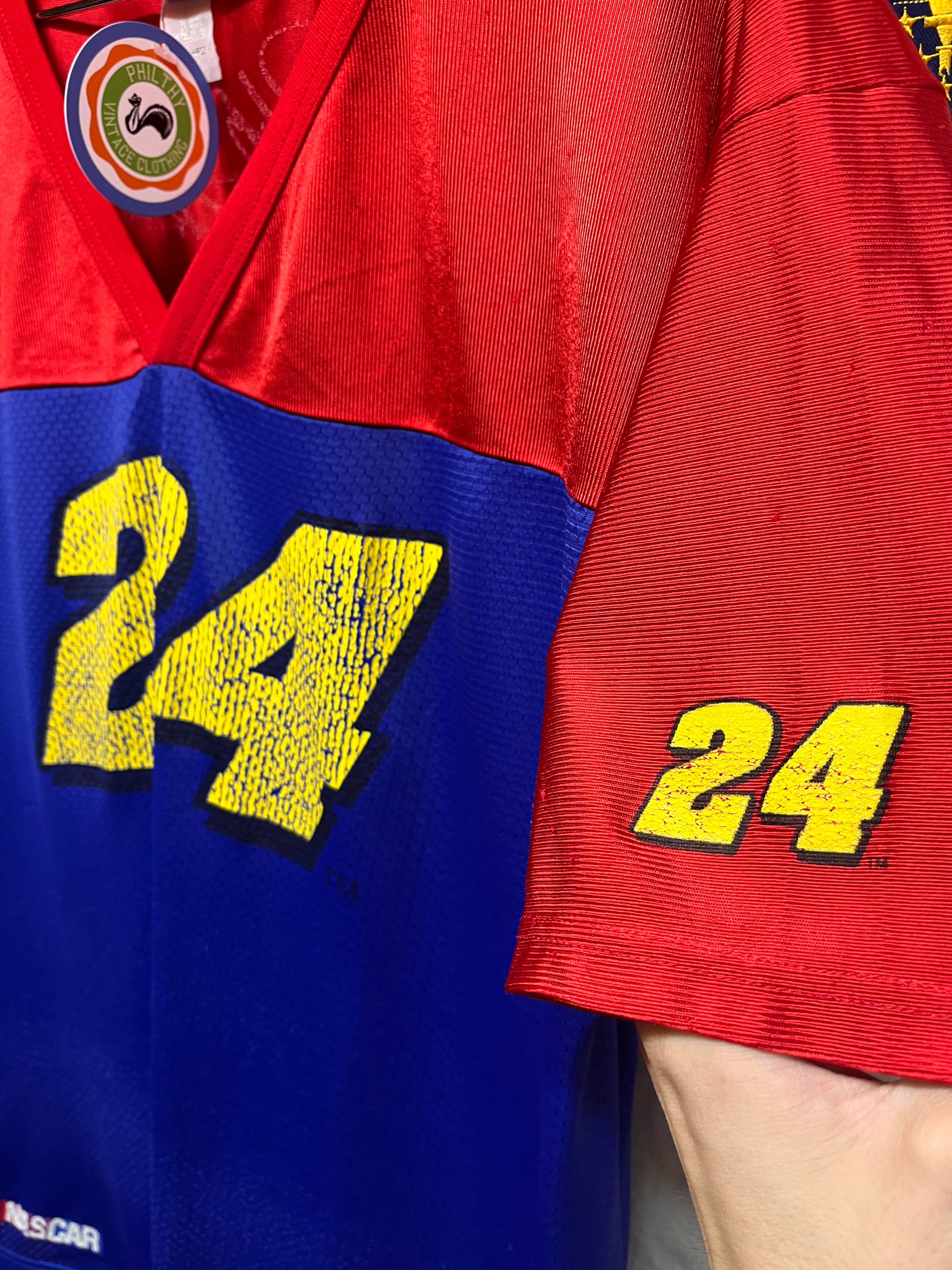 Vintage Jeff Gordon 24 NASCAR Competitors View Football Mesh Jersey: XL