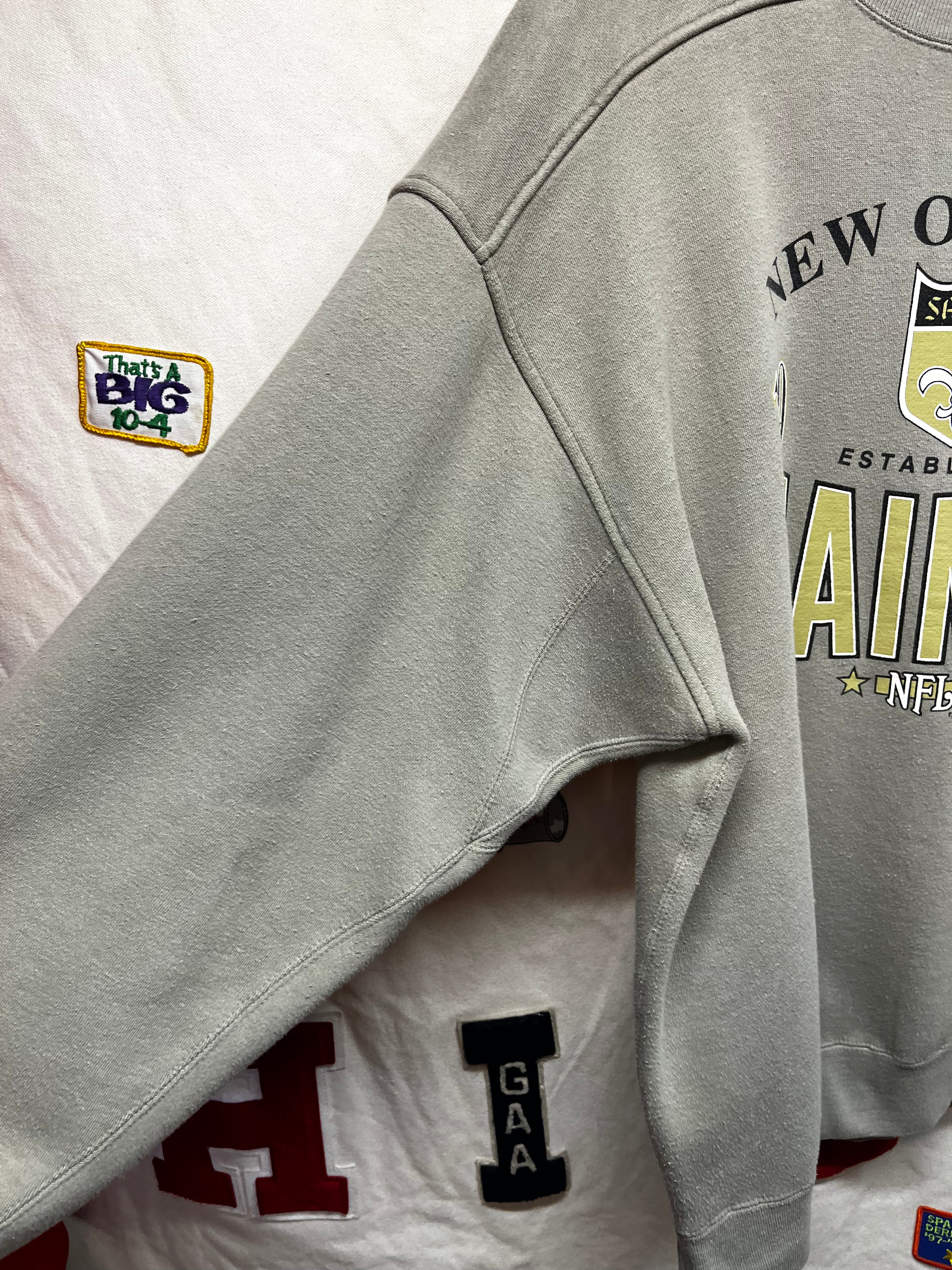 Vintage New Orleans Saints NFL Tan Galt Sand Crewneck Sweatshirt: Large