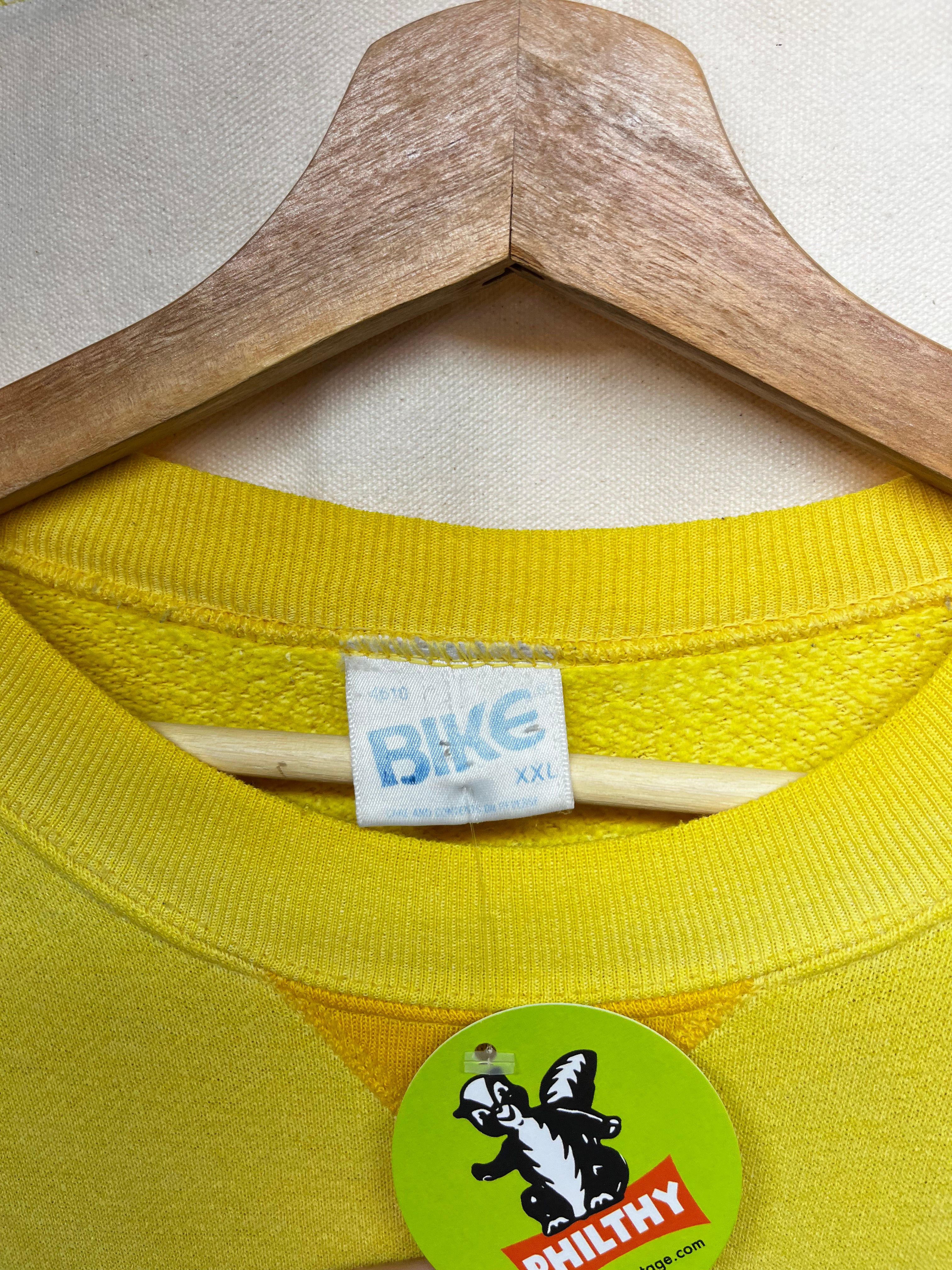 Vintage UCLA Bruins Yellow 90s Bike Crewneck Sweatshirt: XXL