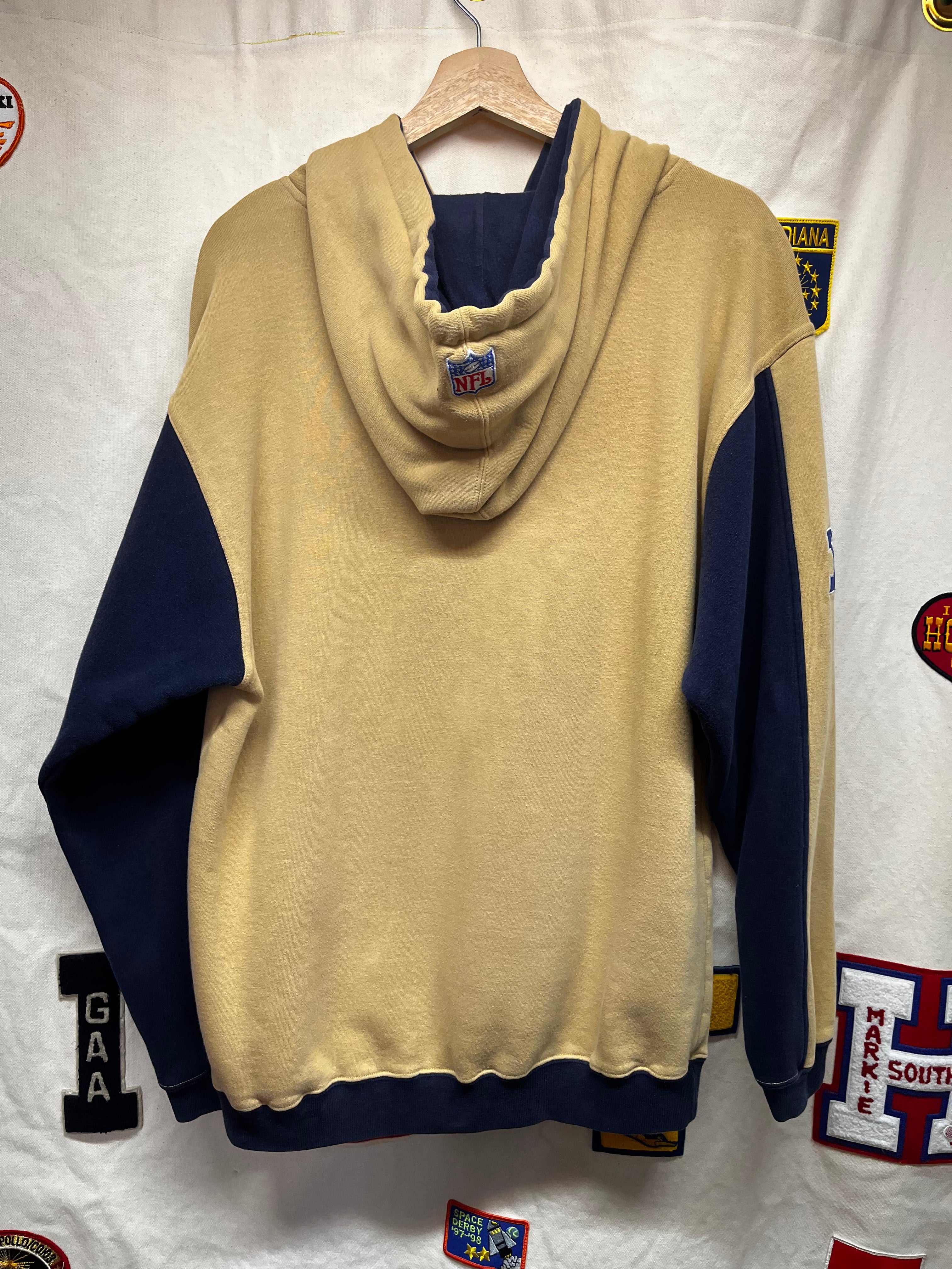 Vintage St.Louis Rams NFL Reebok Y2K Hoodie Sweatshirt: Medium