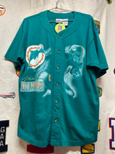 Load image into Gallery viewer, Vintage Green Miami Dolphins NFL All Over Print Button Down Shirt: XL
