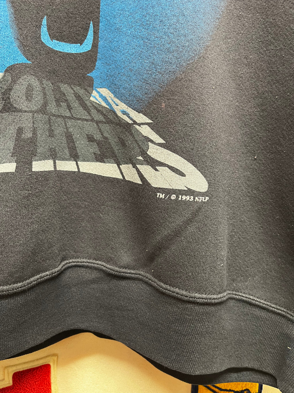 Vintage Carolina Panthers NFL 1995 Nutmeg Shadow Black Crewneck Sweatshirt: XL
