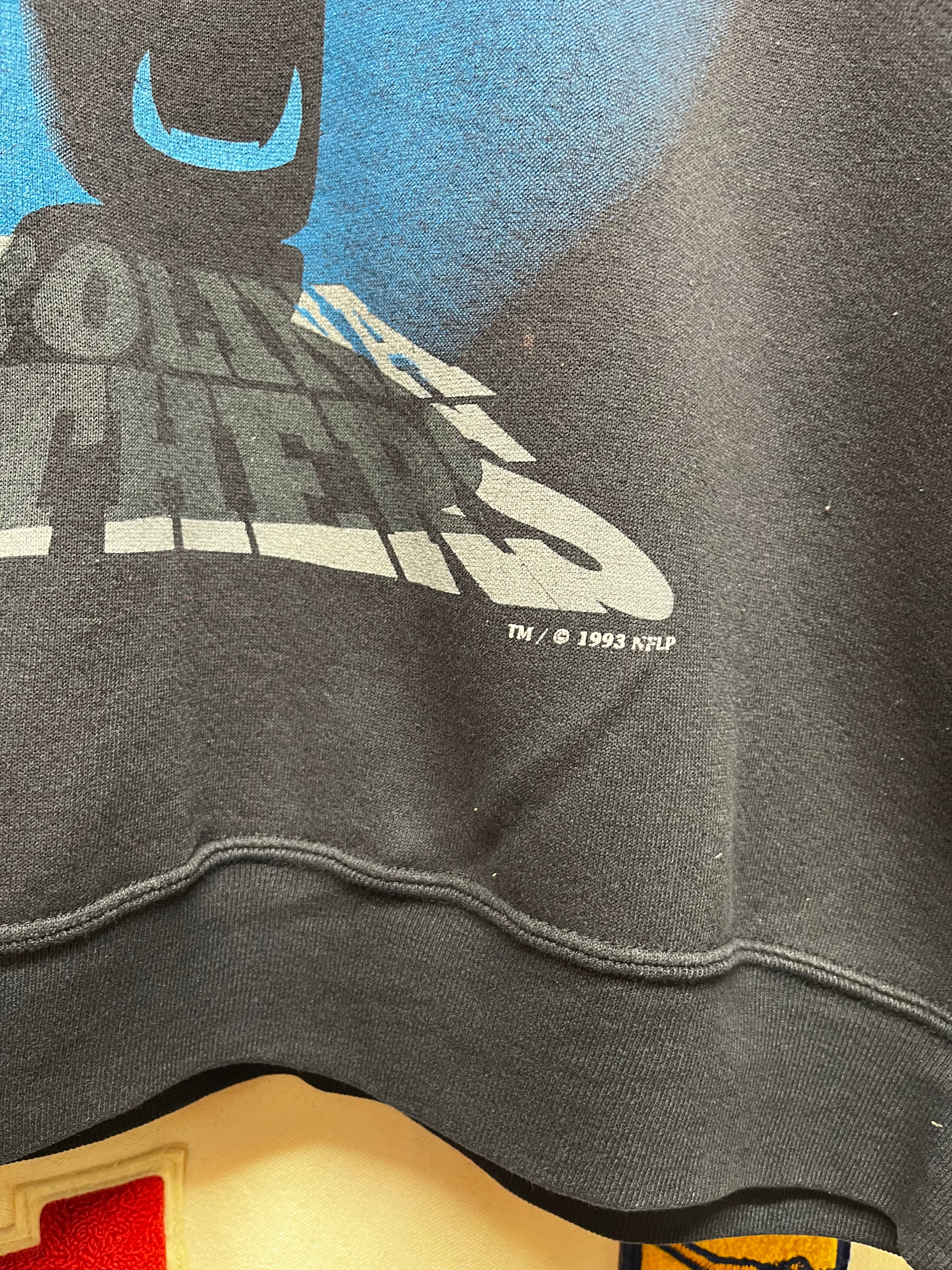 Vintage Carolina Panthers NFL 1995 Nutmeg Shadow Black Crewneck Sweatshirt: XL