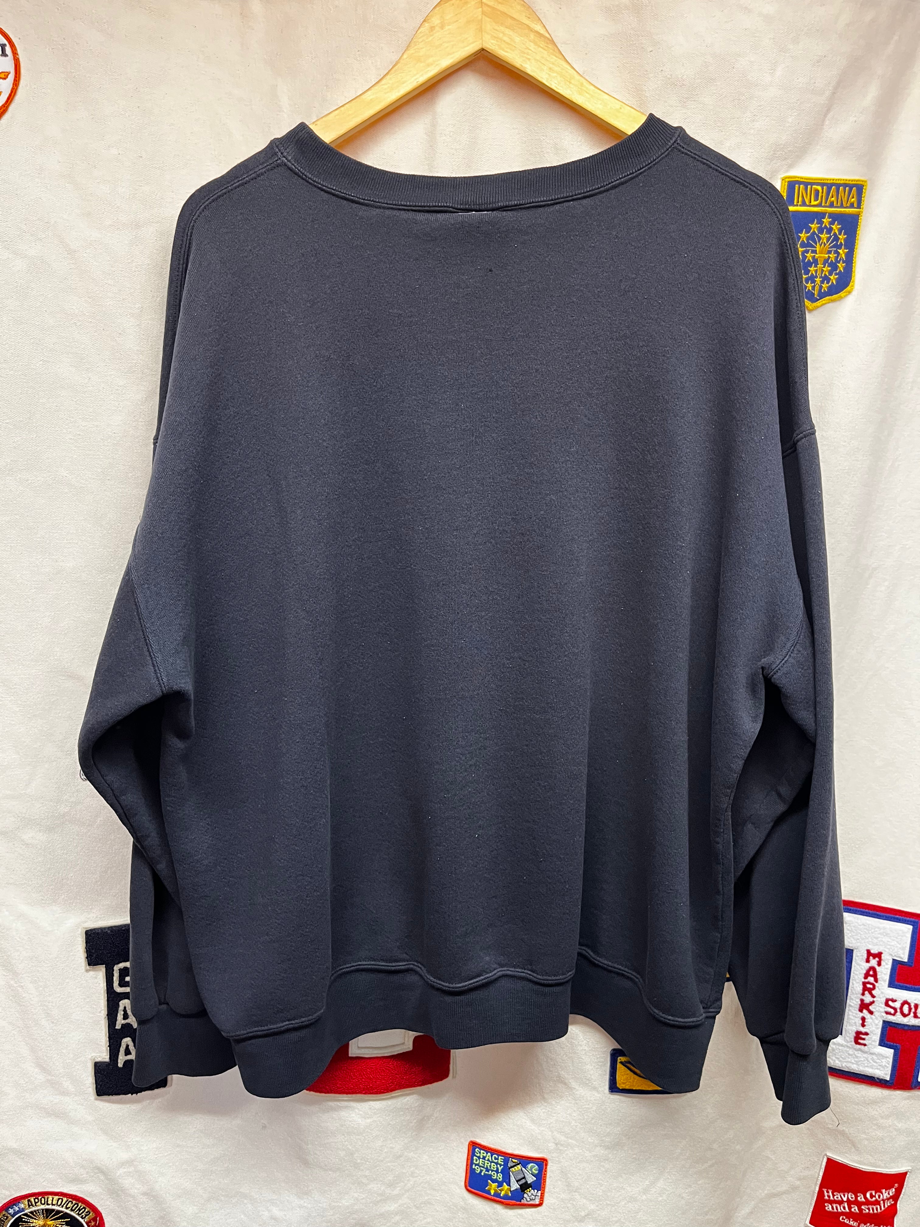 Vintage Carolina Panthers NFL 1995 Nutmeg Shadow Black Crewneck Sweatshirt: XL
