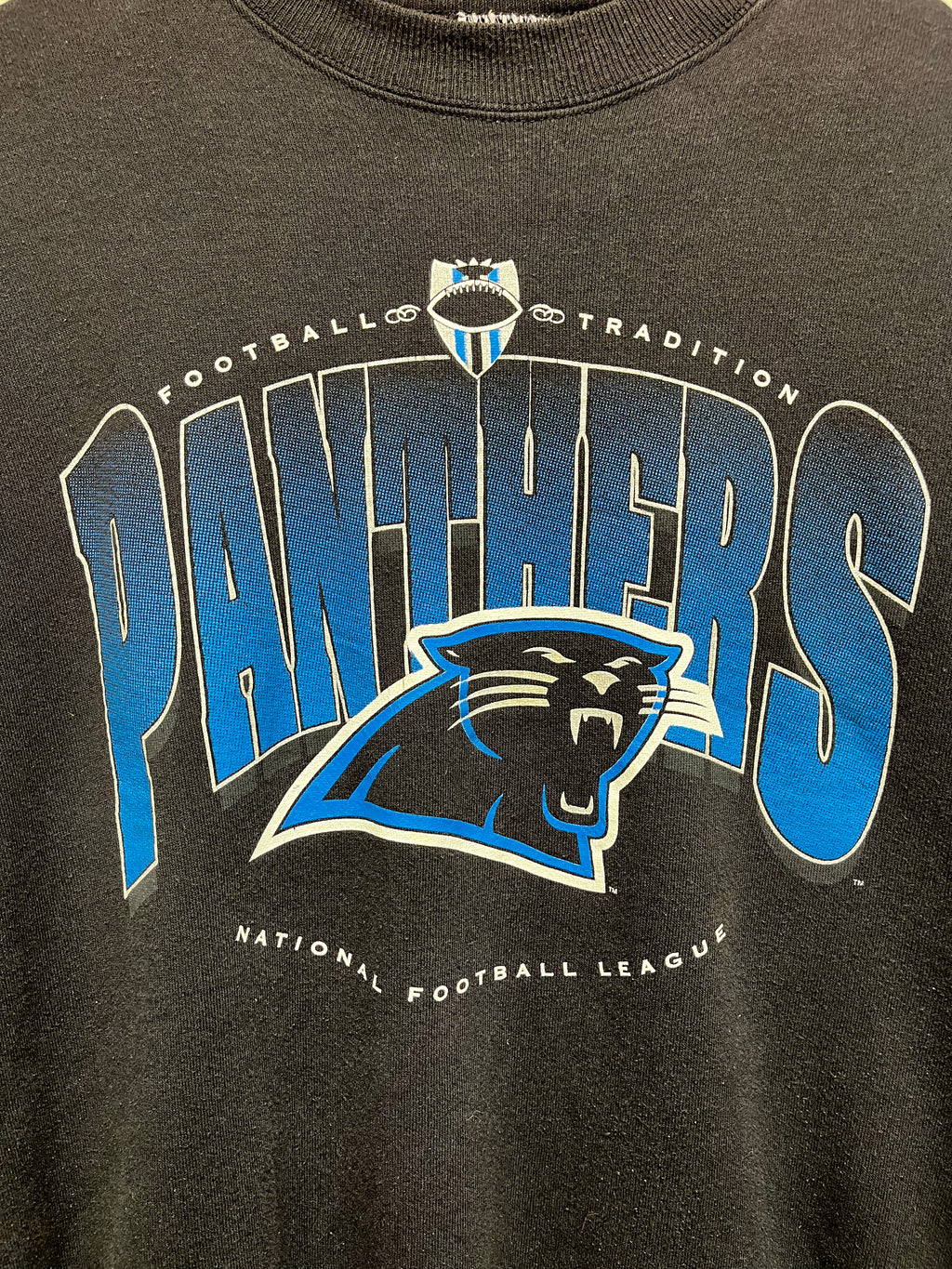 Vintage Carolina Panthers NFL 90s Black Crewneck Sweatshirt: XL