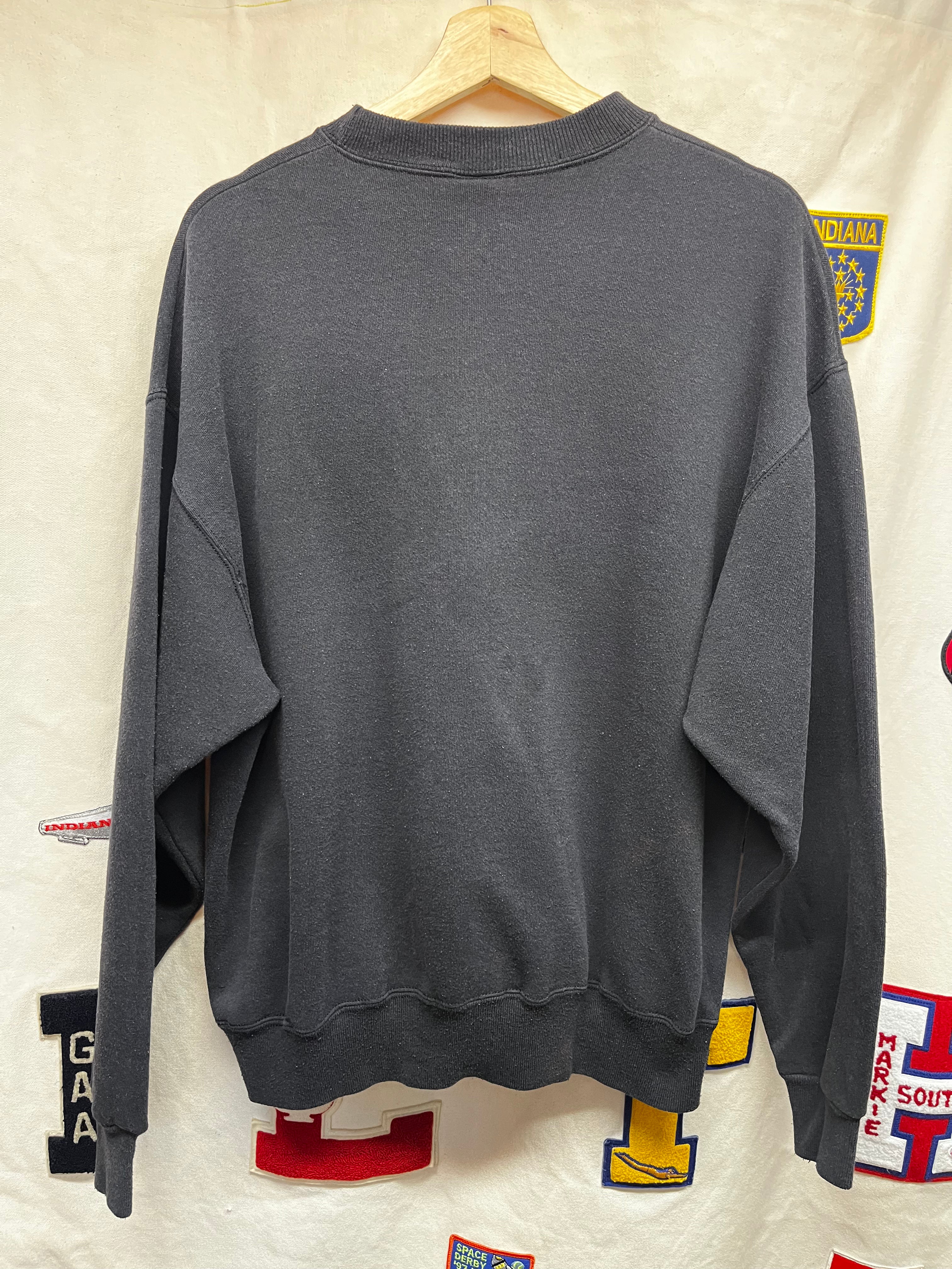 Vintage Carolina Panthers NFL 90s Black Crewneck Sweatshirt: XL
