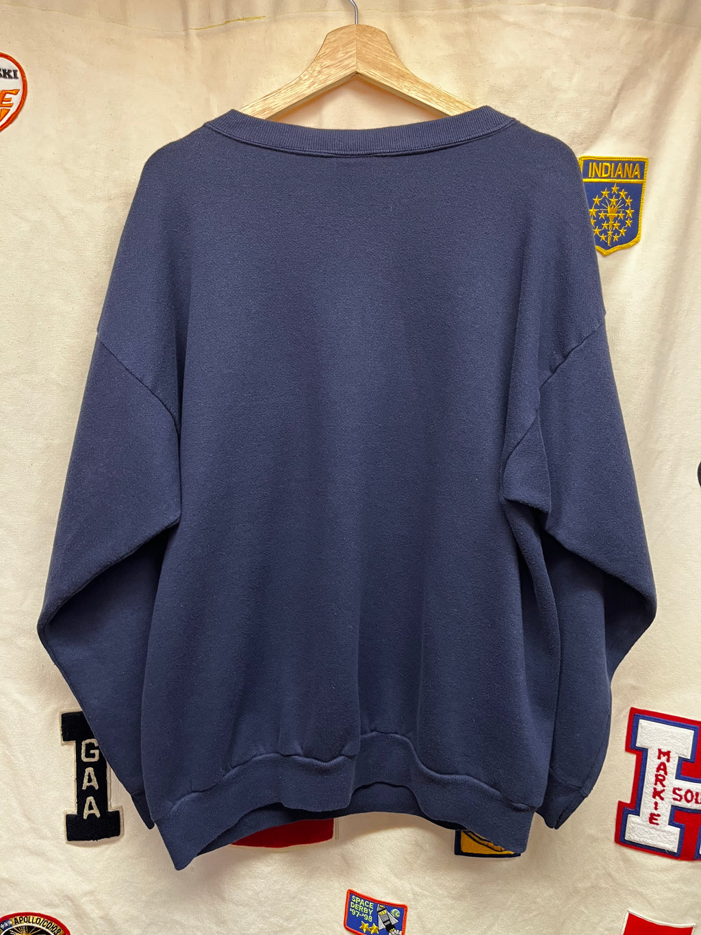 Vintage Georgia Tech University 1992 Yellow Jackets Basketball Navy Crewneck Sweatshirt: XXL