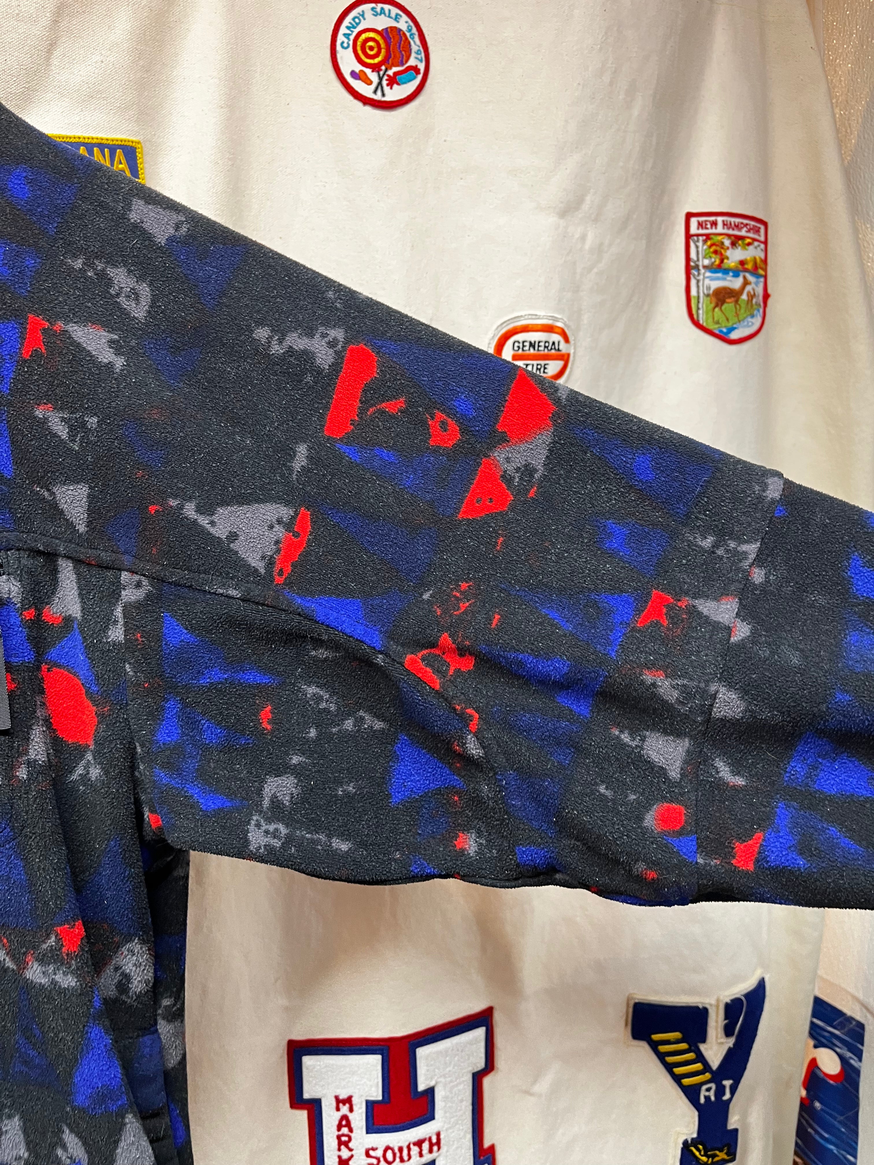 Vintage Nike ACG Pattern Fleece Half Zip Pullover: Large