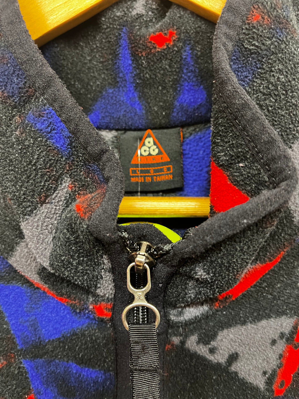 Vintage Nike ACG Pattern Fleece Half Zip Pullover: Large