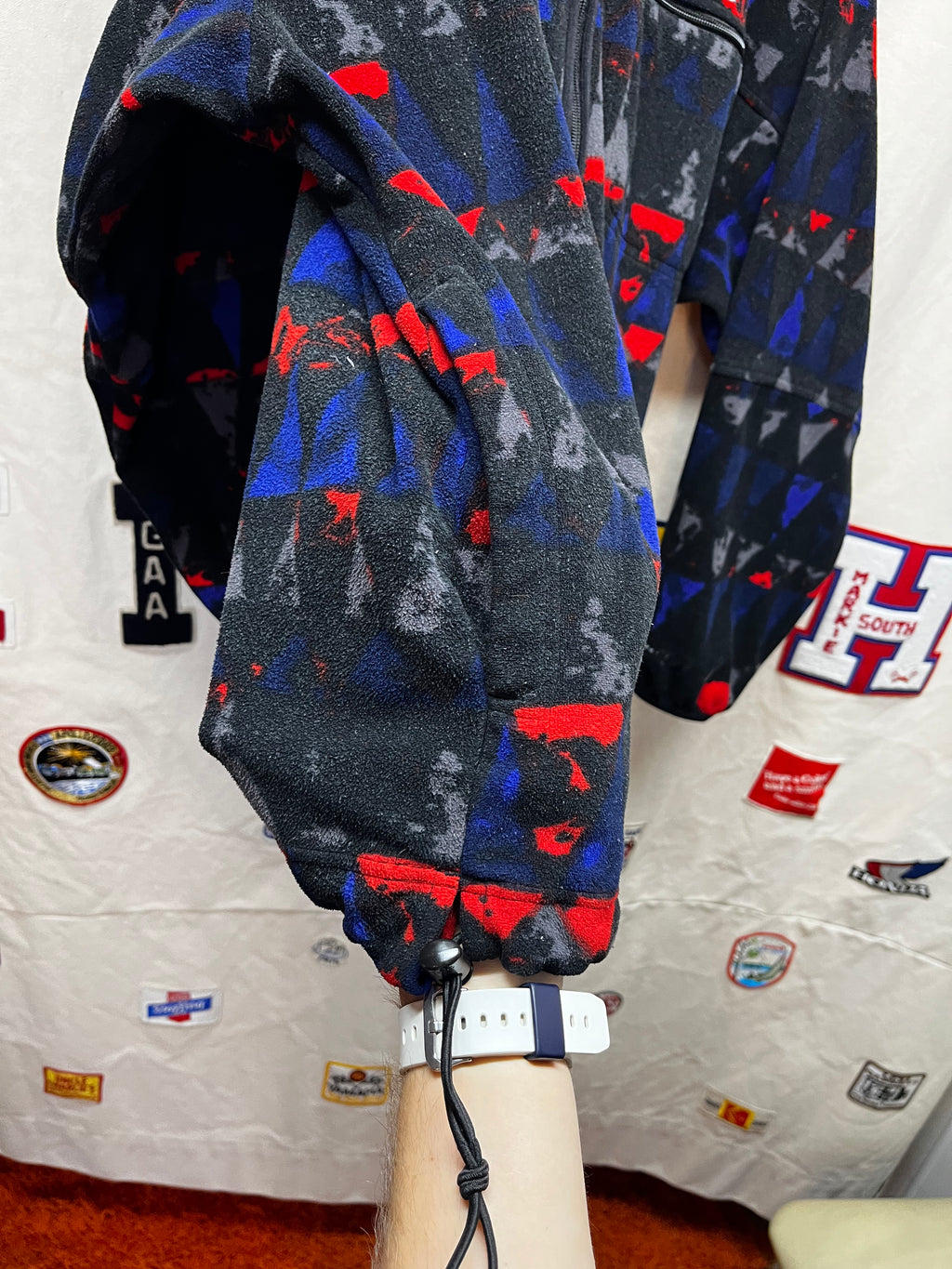 Vintage Nike ACG Pattern Fleece Half Zip Pullover: Large