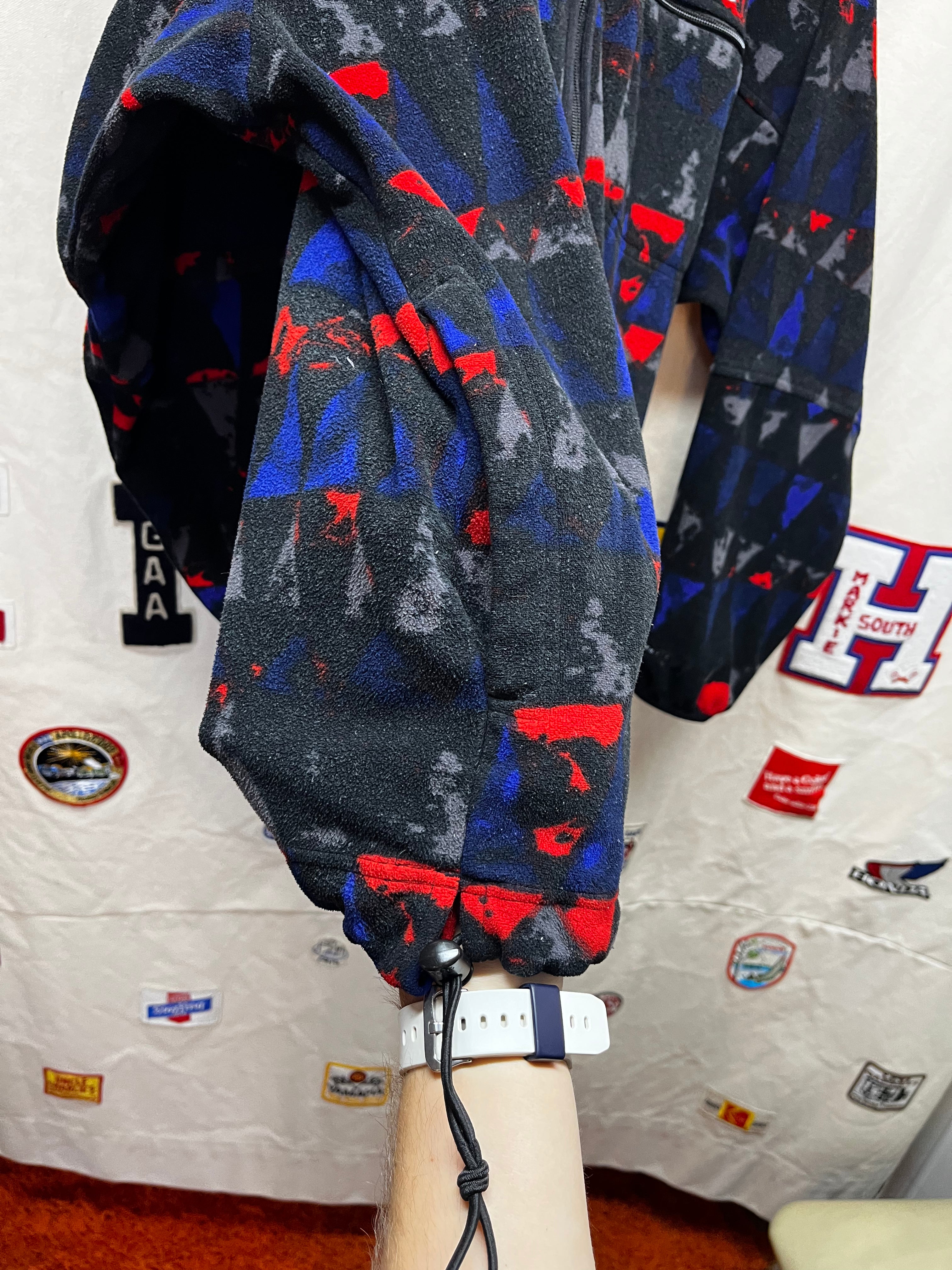 Vintage Nike ACG Pattern Fleece Half Zip Pullover: Large