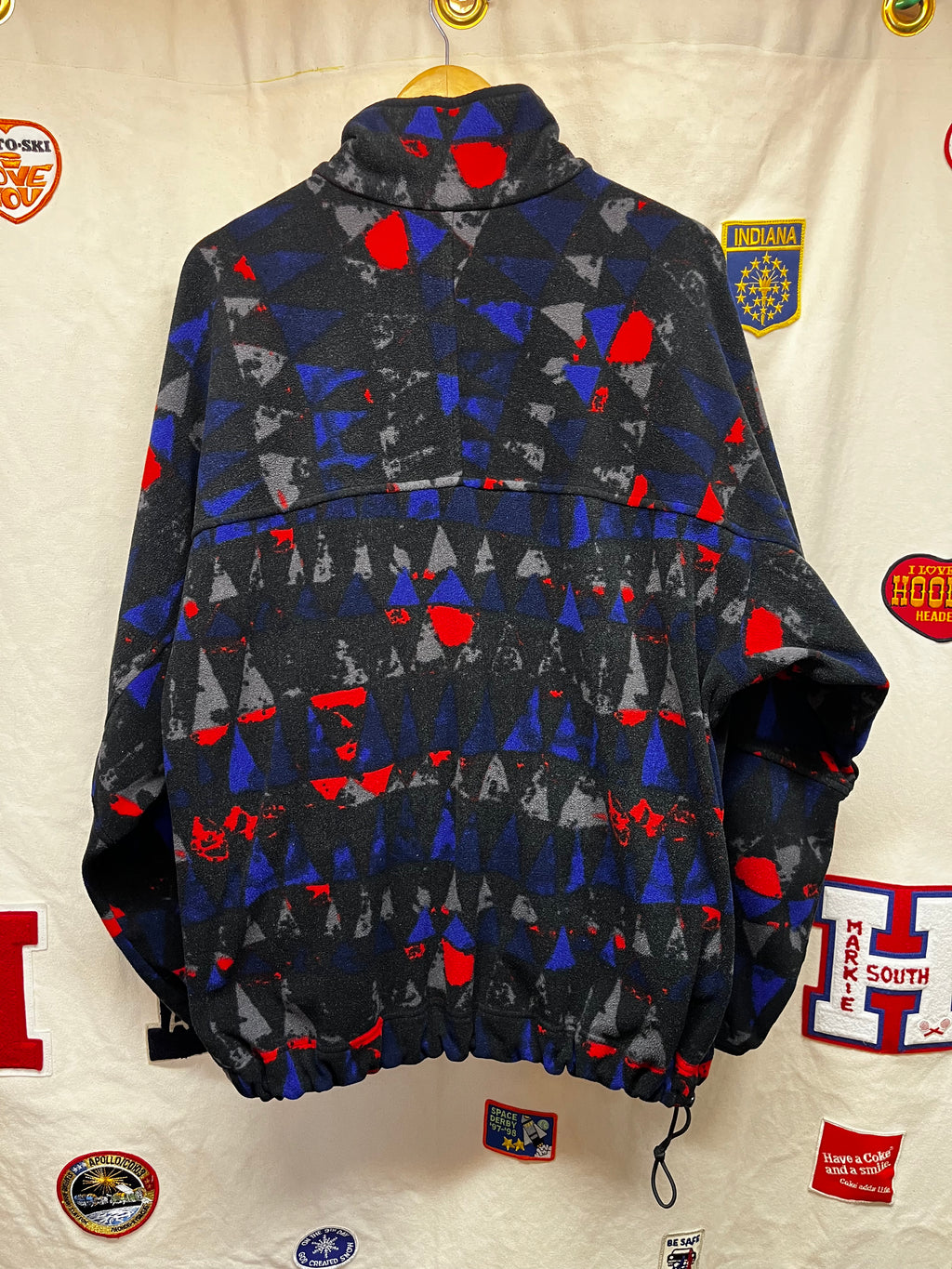 Vintage Nike ACG Pattern Fleece Half Zip Pullover: Large